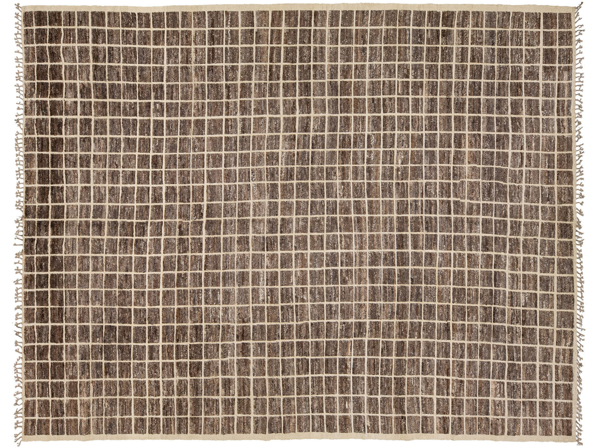 Modern Moroccan Wool Rug 12 X 16