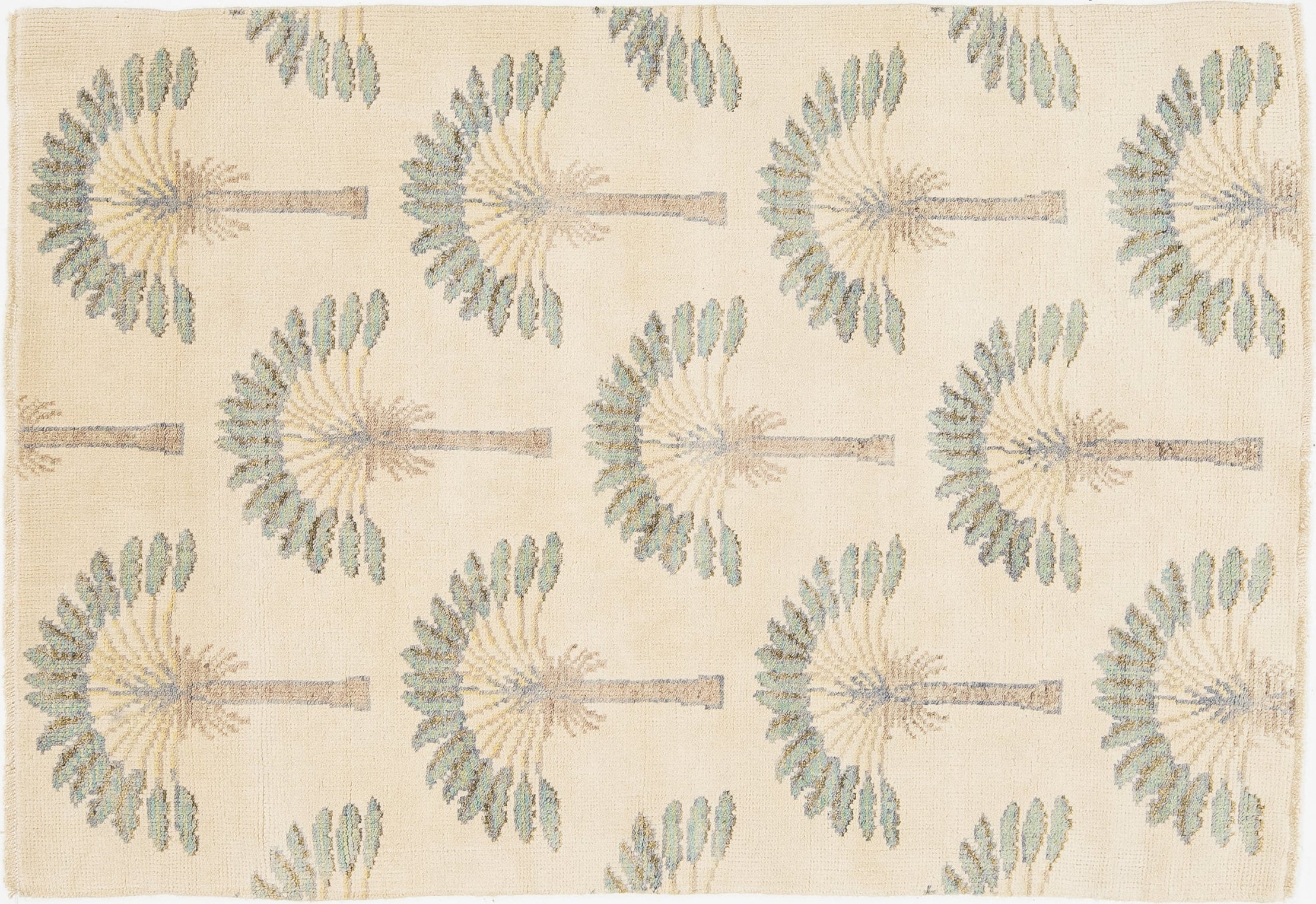 Modern Art Deco Wool Rug 4 X 6