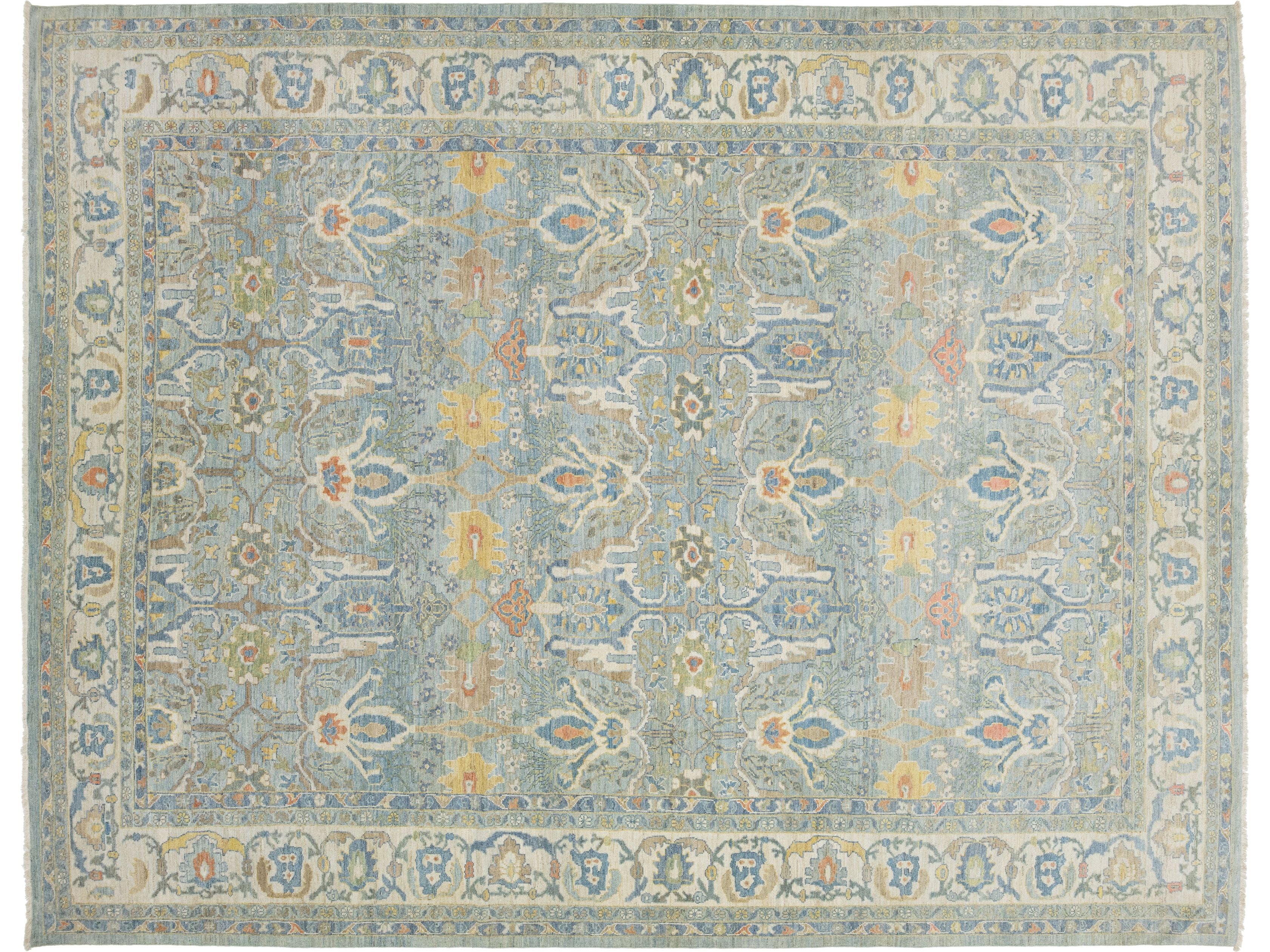 Modern Sultanabad Wool Rug 13 X 17