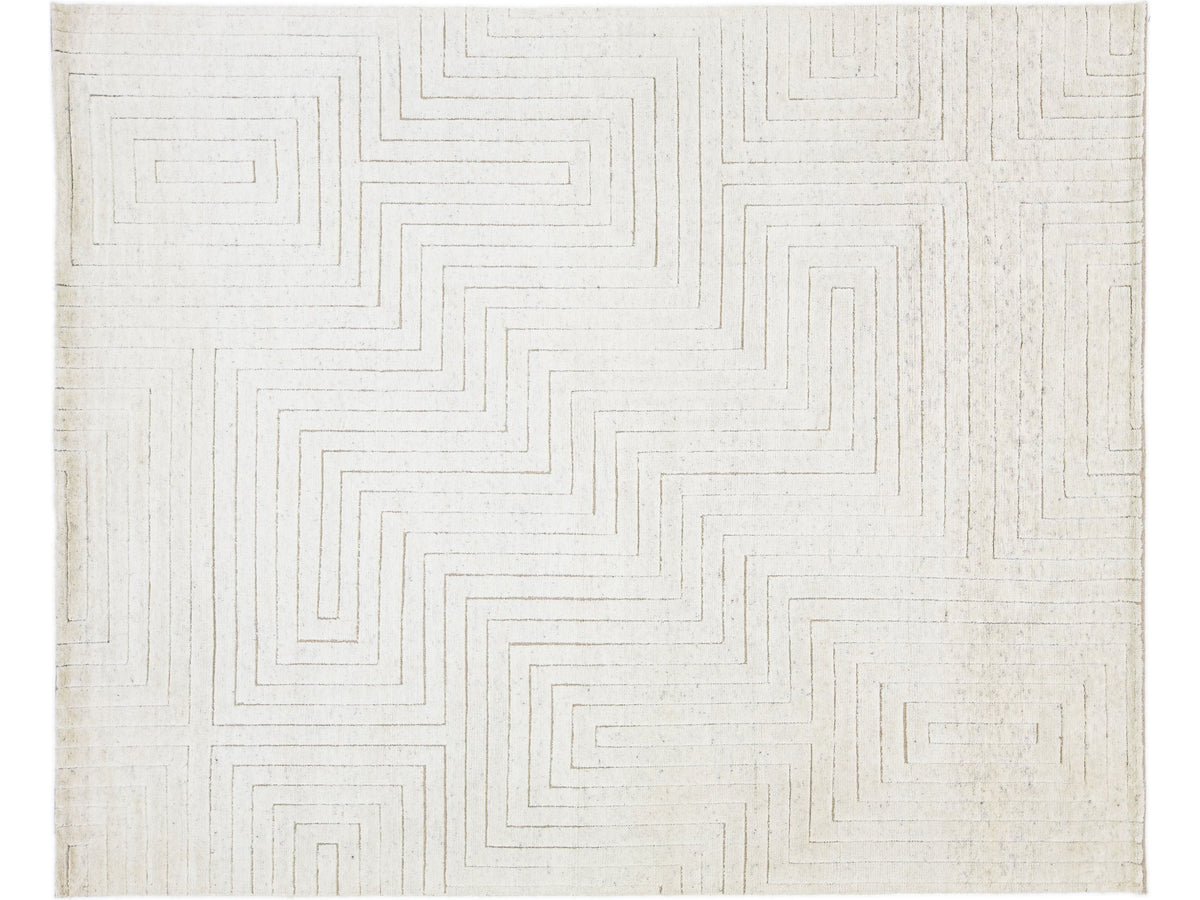 Modern Moroccan Wool Rug 8 X 10