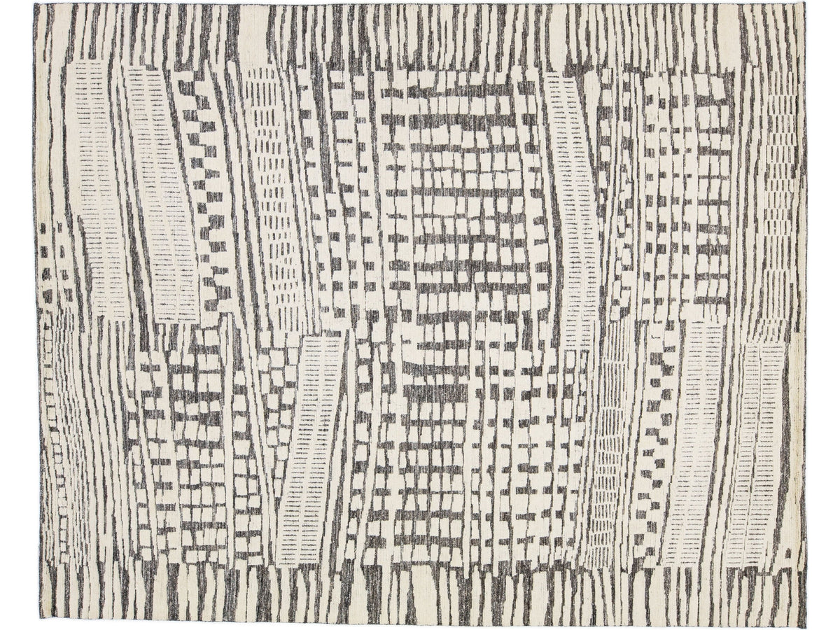 Modern Moroccan Wool Rug 8 X 10