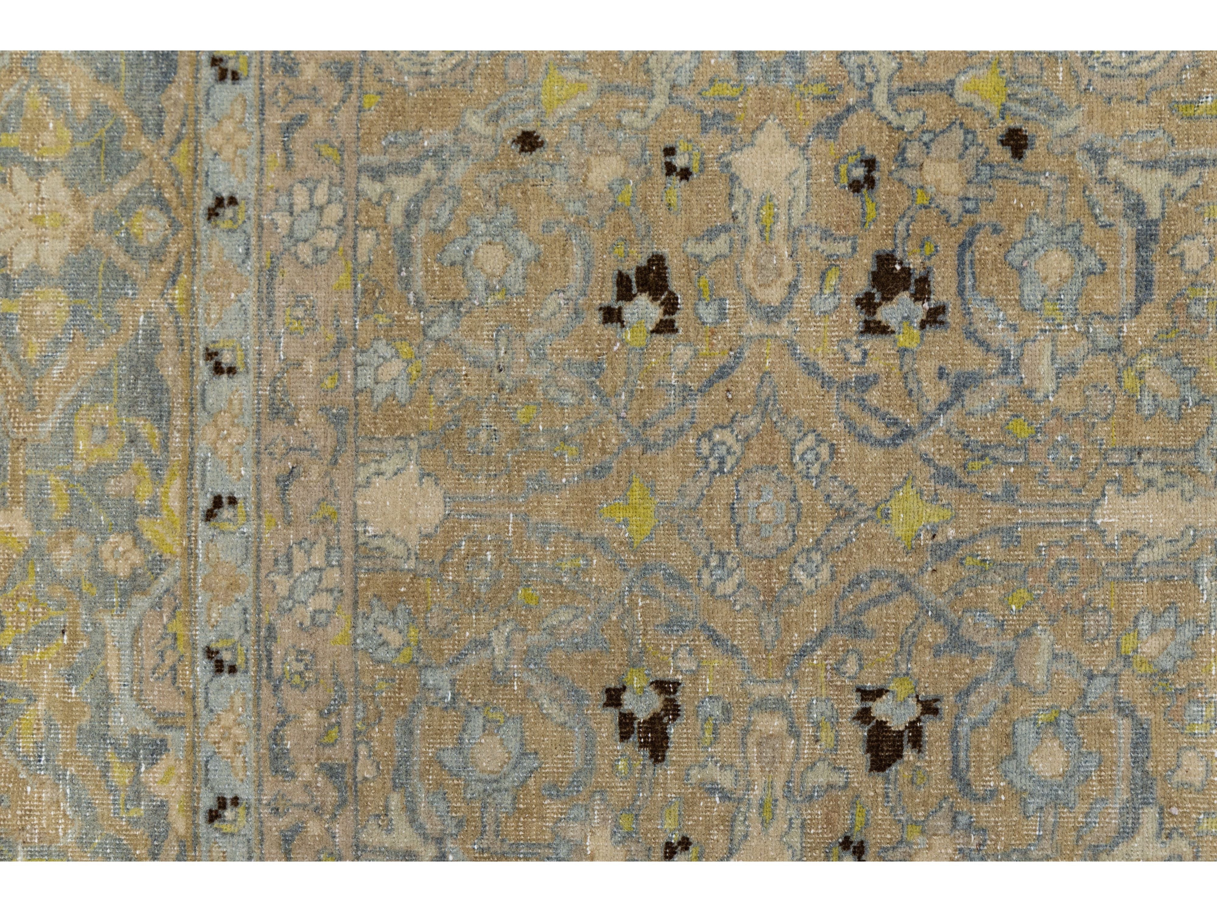 Antique Tabriz Wool Rug 9 X 13