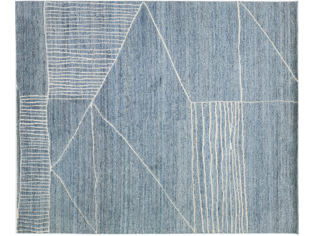Modern Moroccan Wool Rug 8 X 10