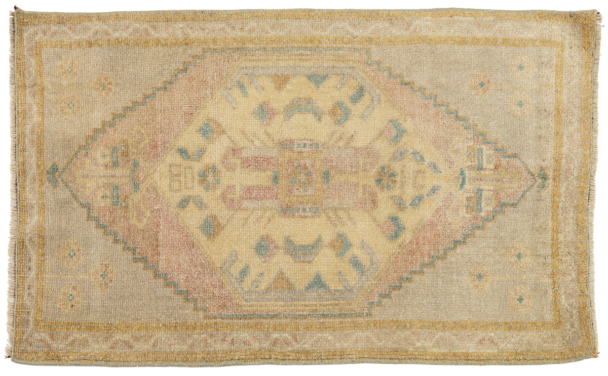 Vintage Turkish Anatolian Wool Rug 2 X 3