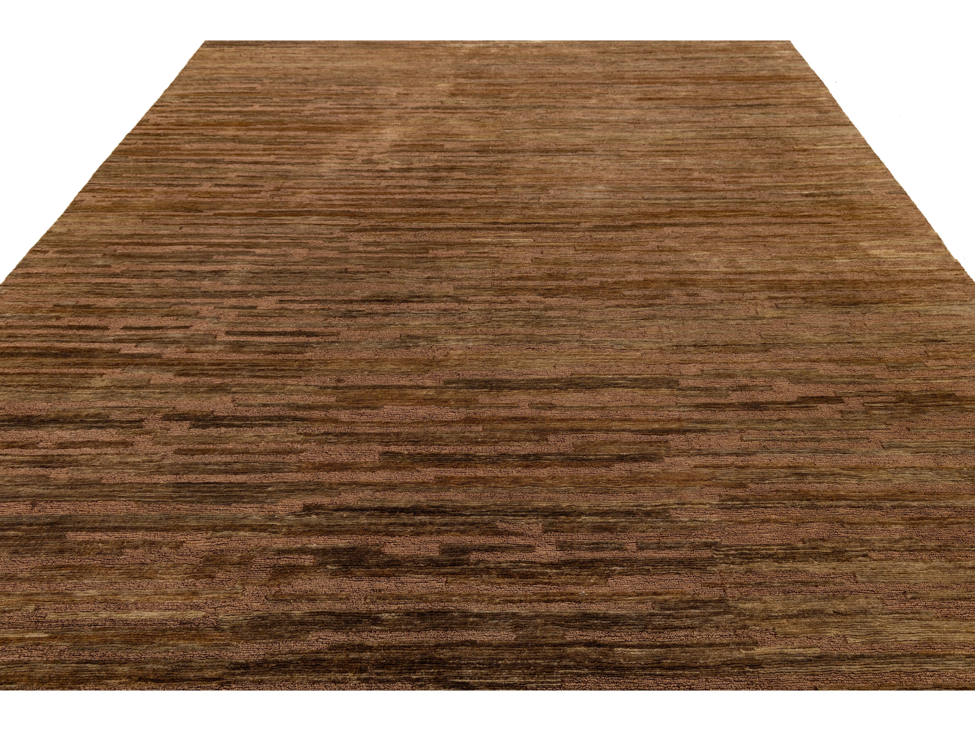 Modern Soumak Wool Rug 9 X 12