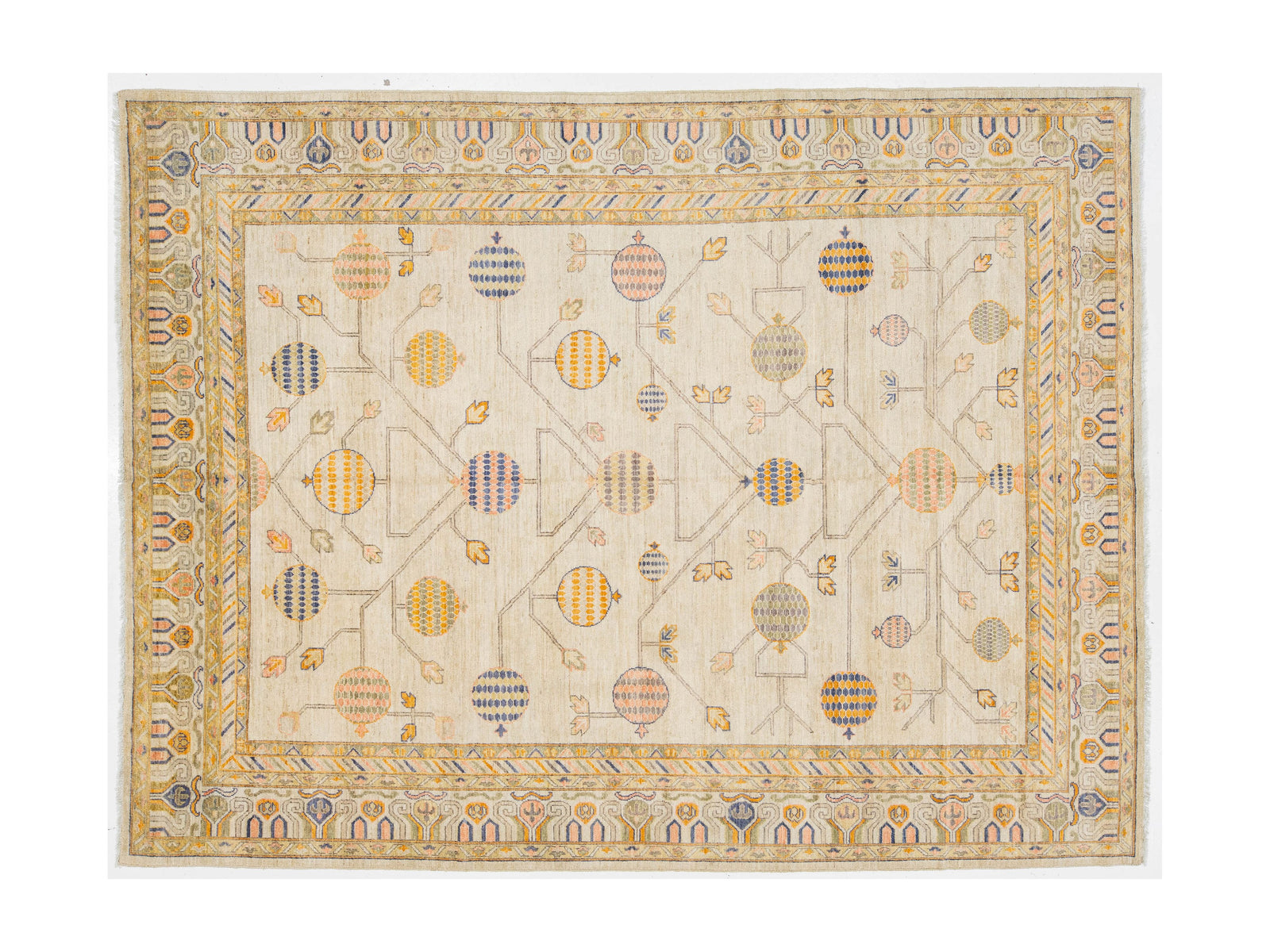 Modern Khotan Wool Rug 9 X 12