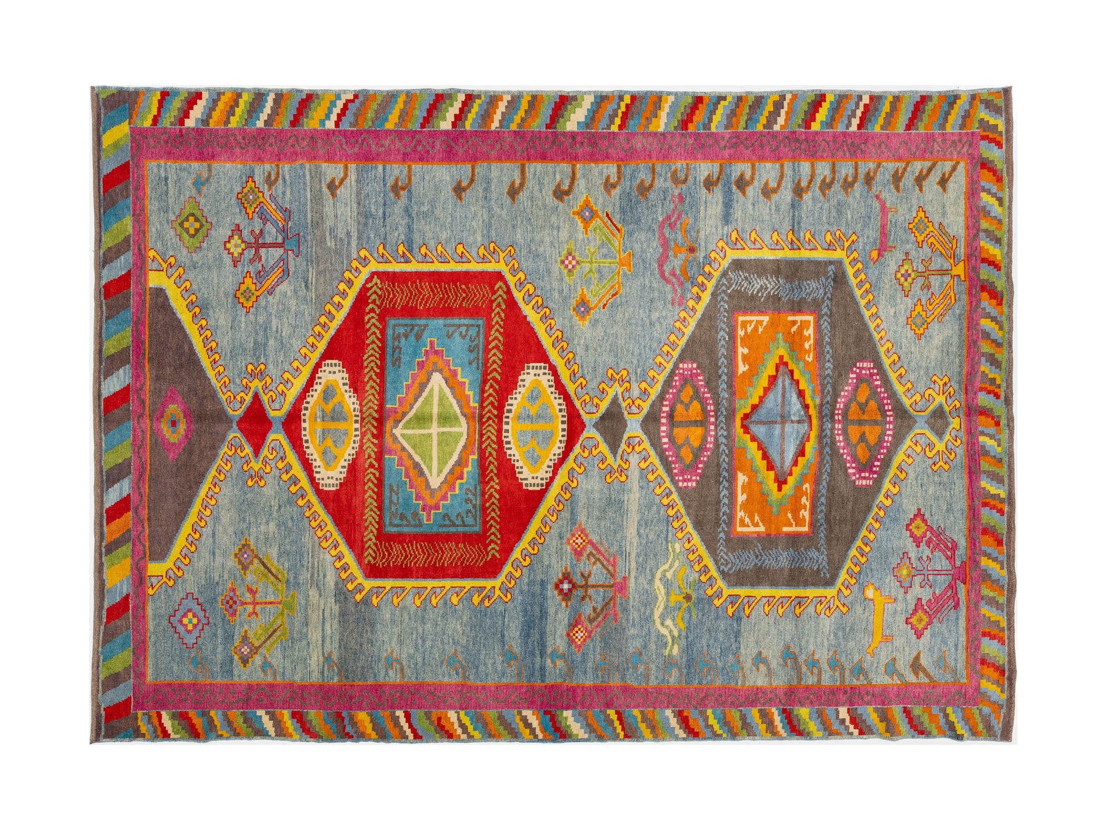 Modern Turkish Kars Wool Rug 10 X 14