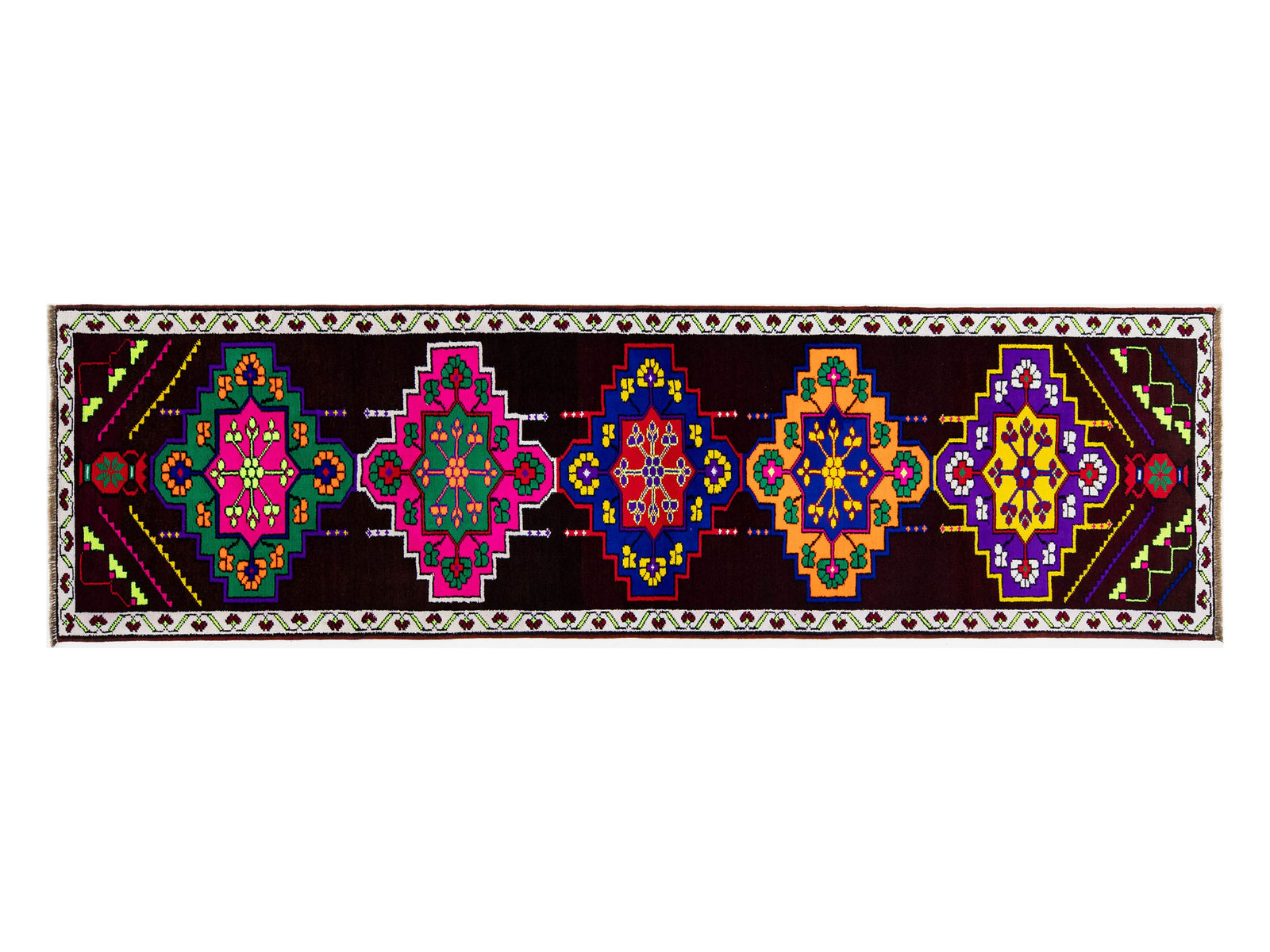 Vintage Turkish Anatolian Wool Runner 3 X 11