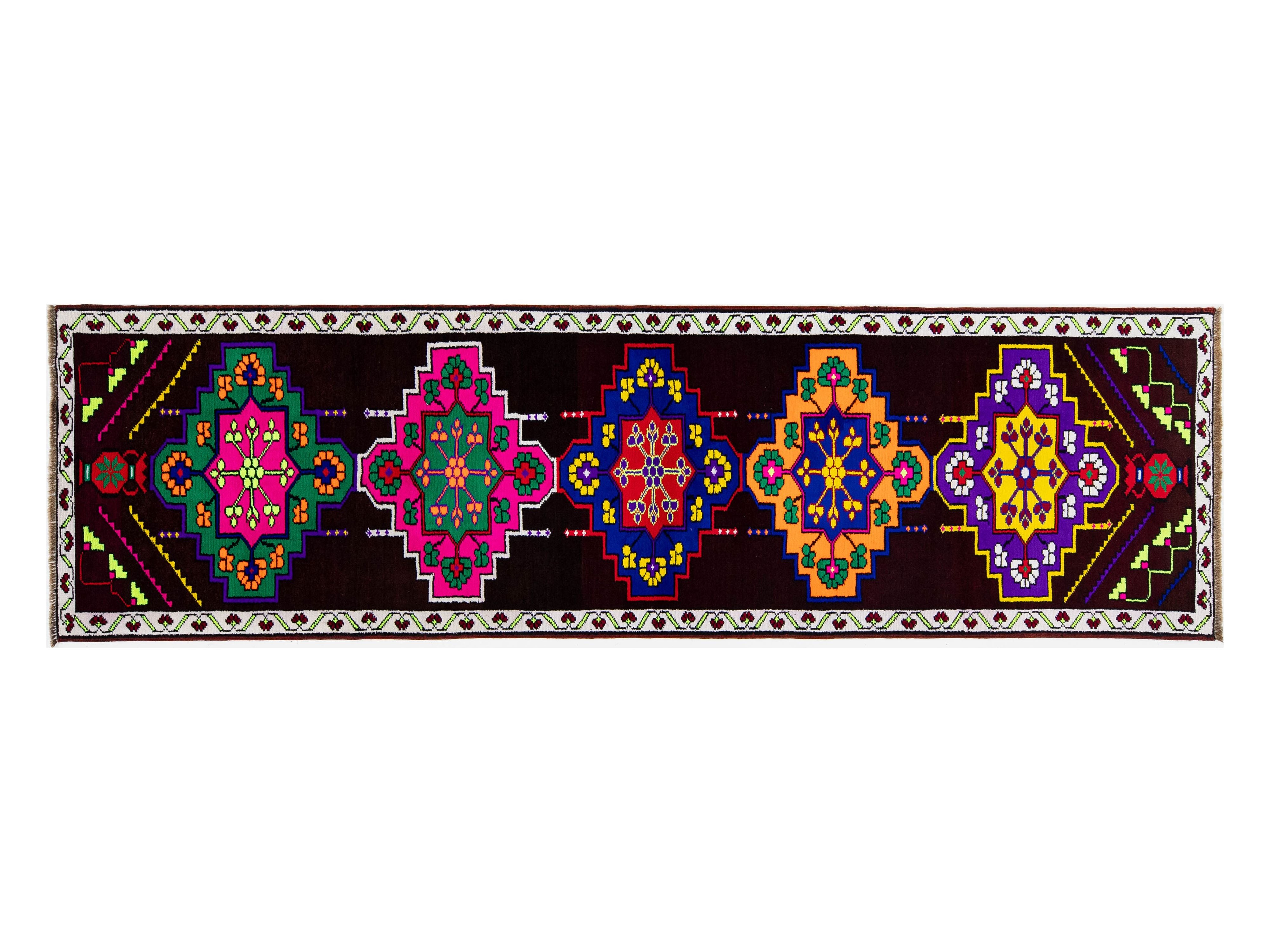 Modern Turkish Anatolian Wool Runner 3 X 11