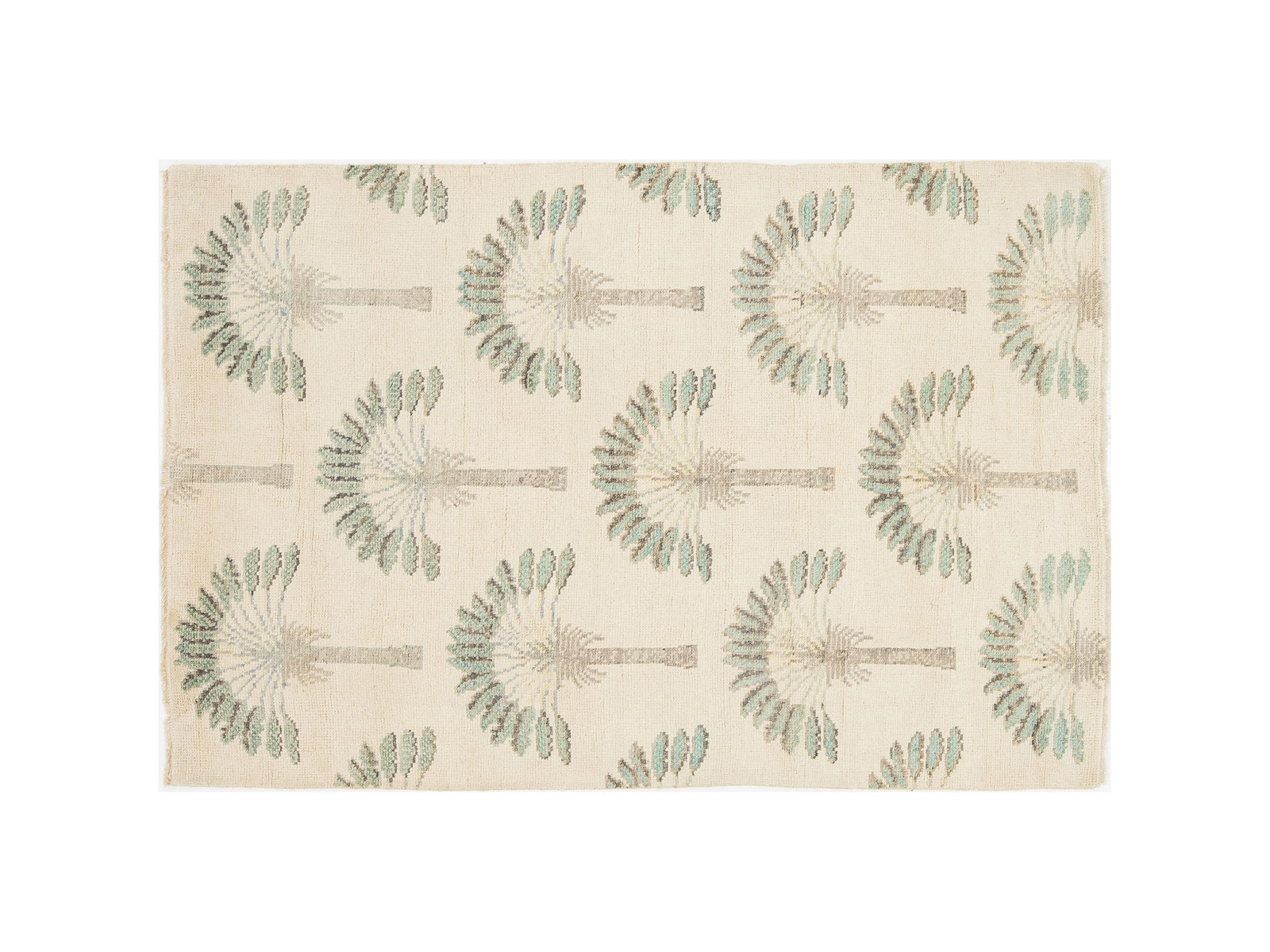 Modern Art Deco Wool Rug 4 X 6