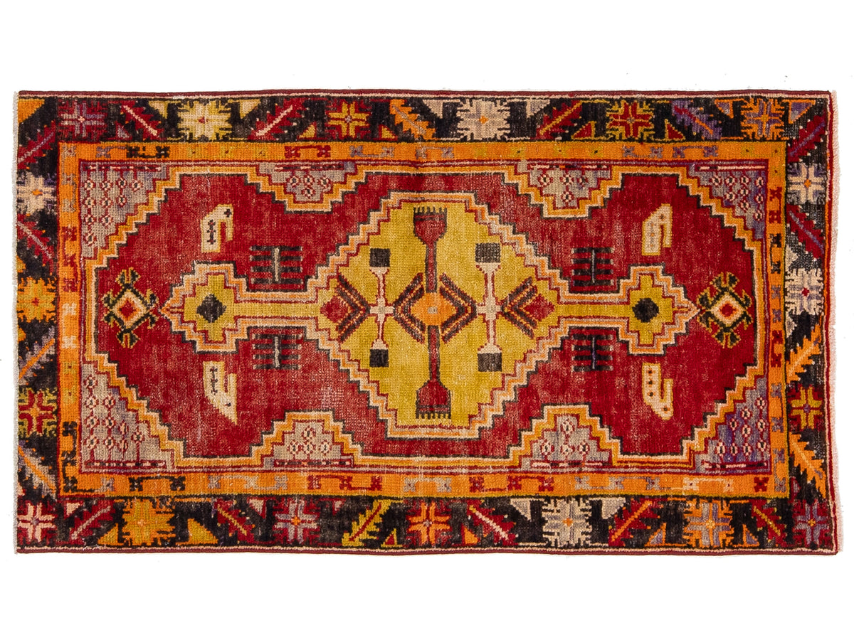 Vintage Turkish Anatolian Wool Rug 3 X 4