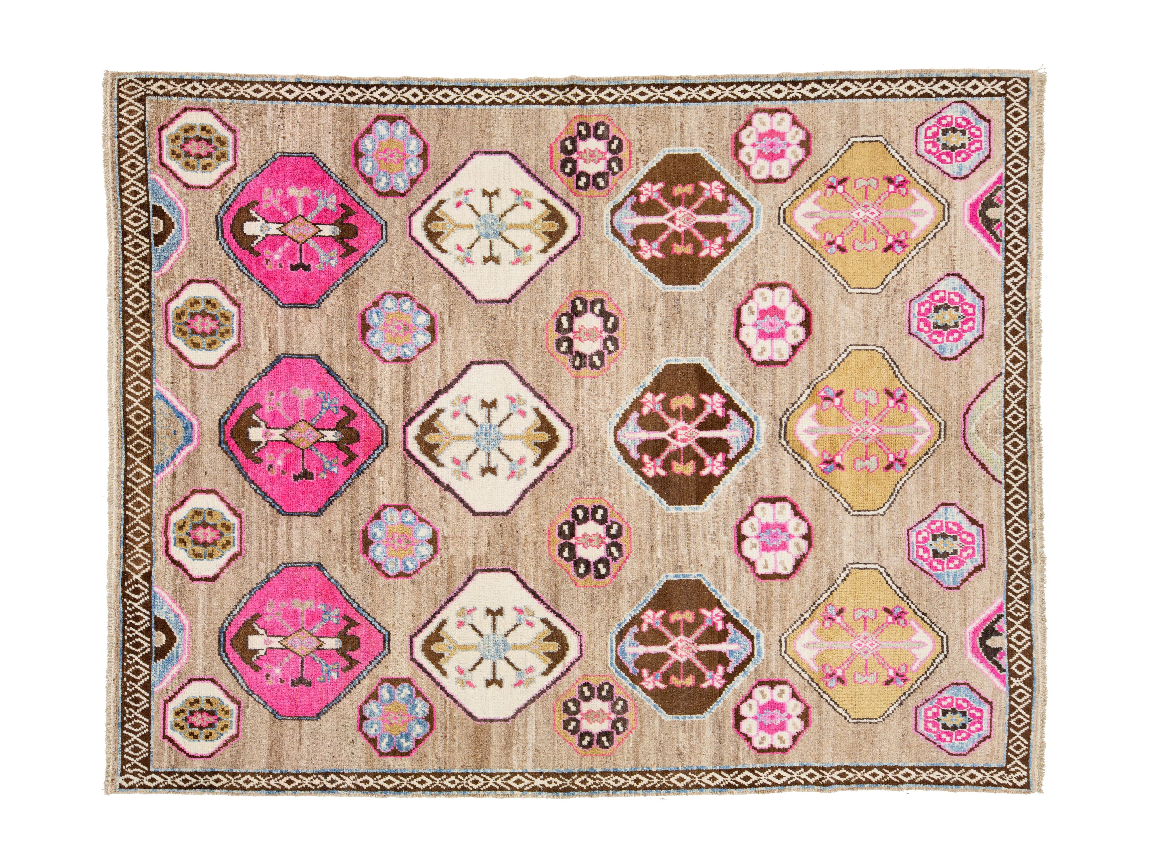 Modern Turkish Kars Wool Rug 10 X 13