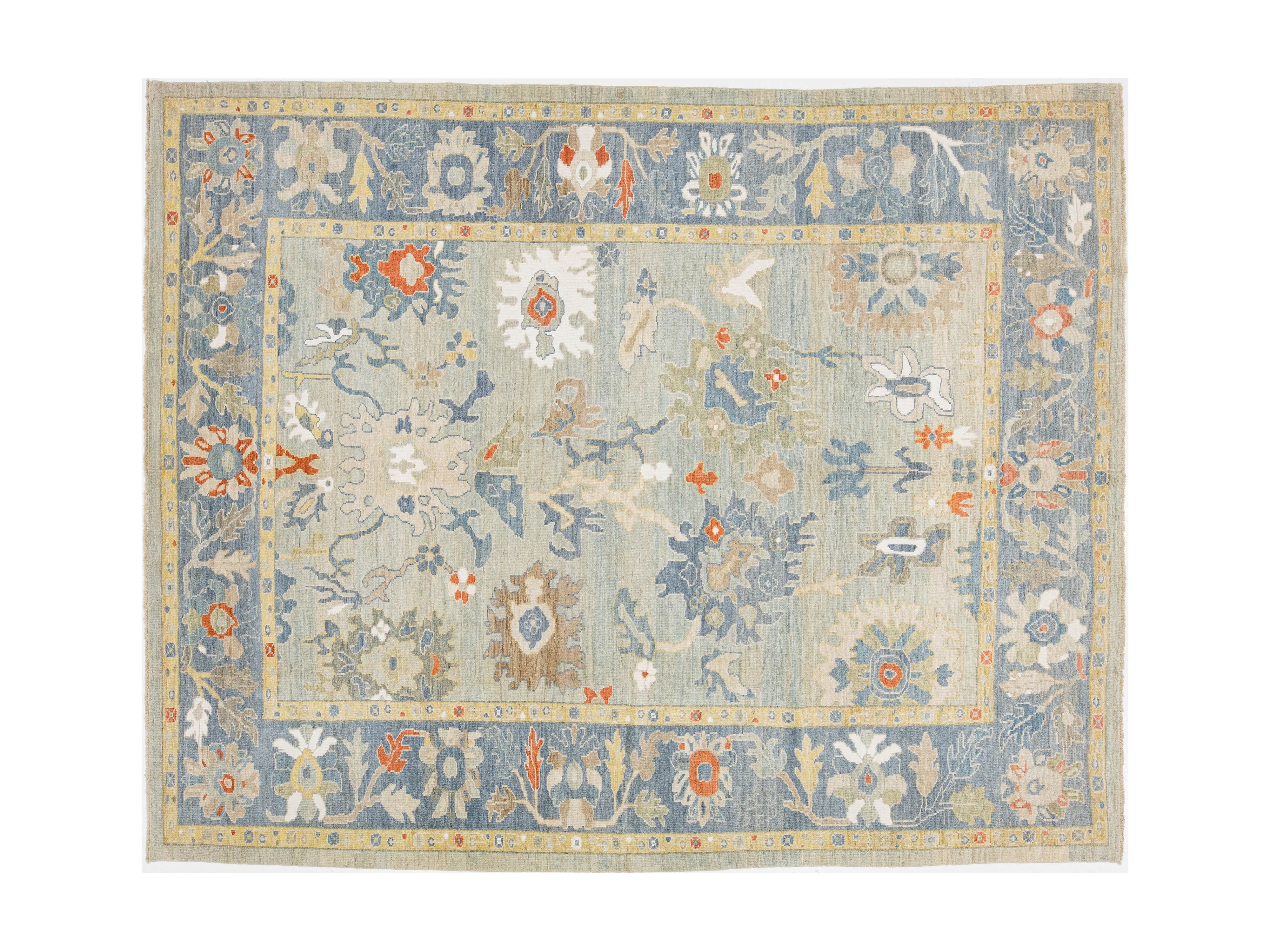 Modern Sultanabad Wool Rug 10 X 12