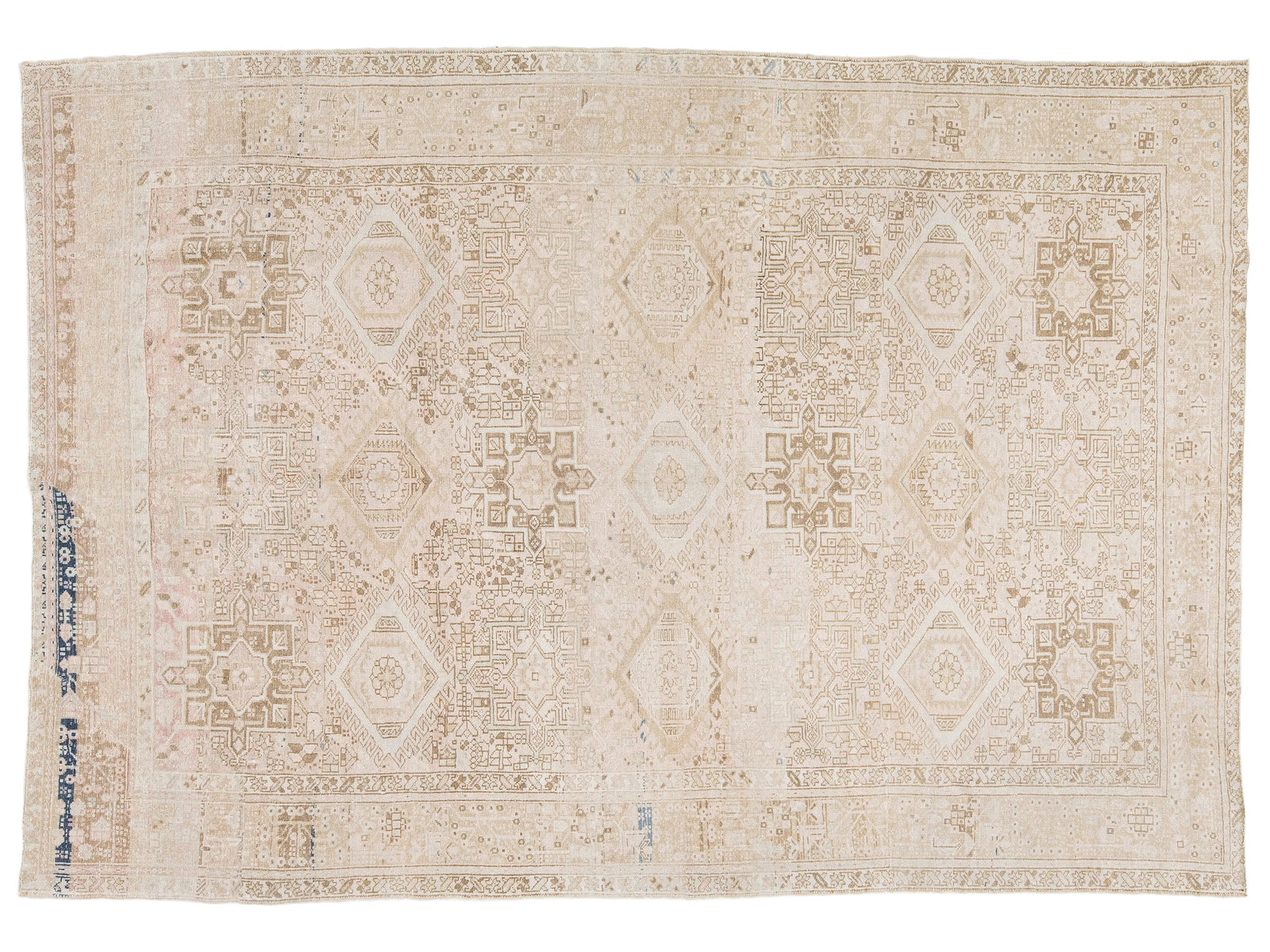 Antique Heriz Wool Rug 8 X 11