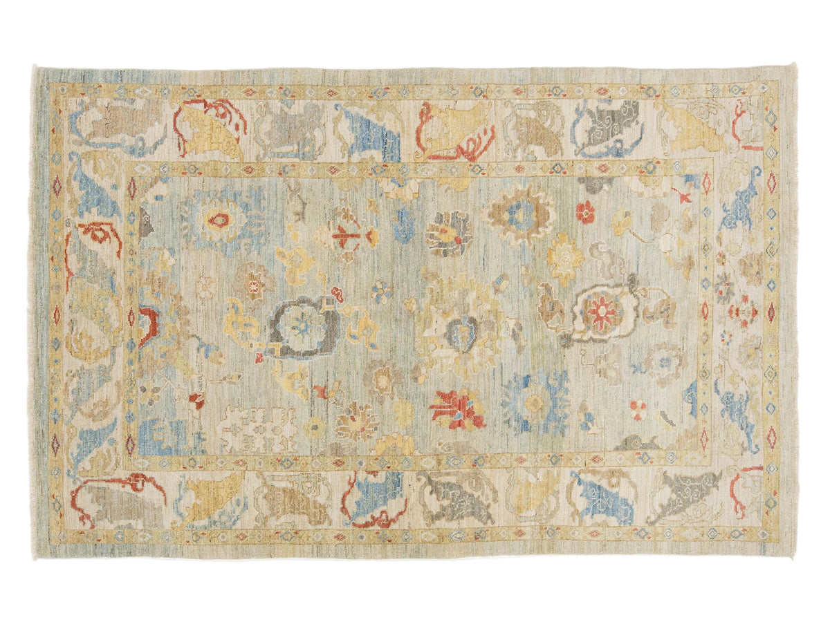 Modern Sultanabad Wool Rug 6 X 10
