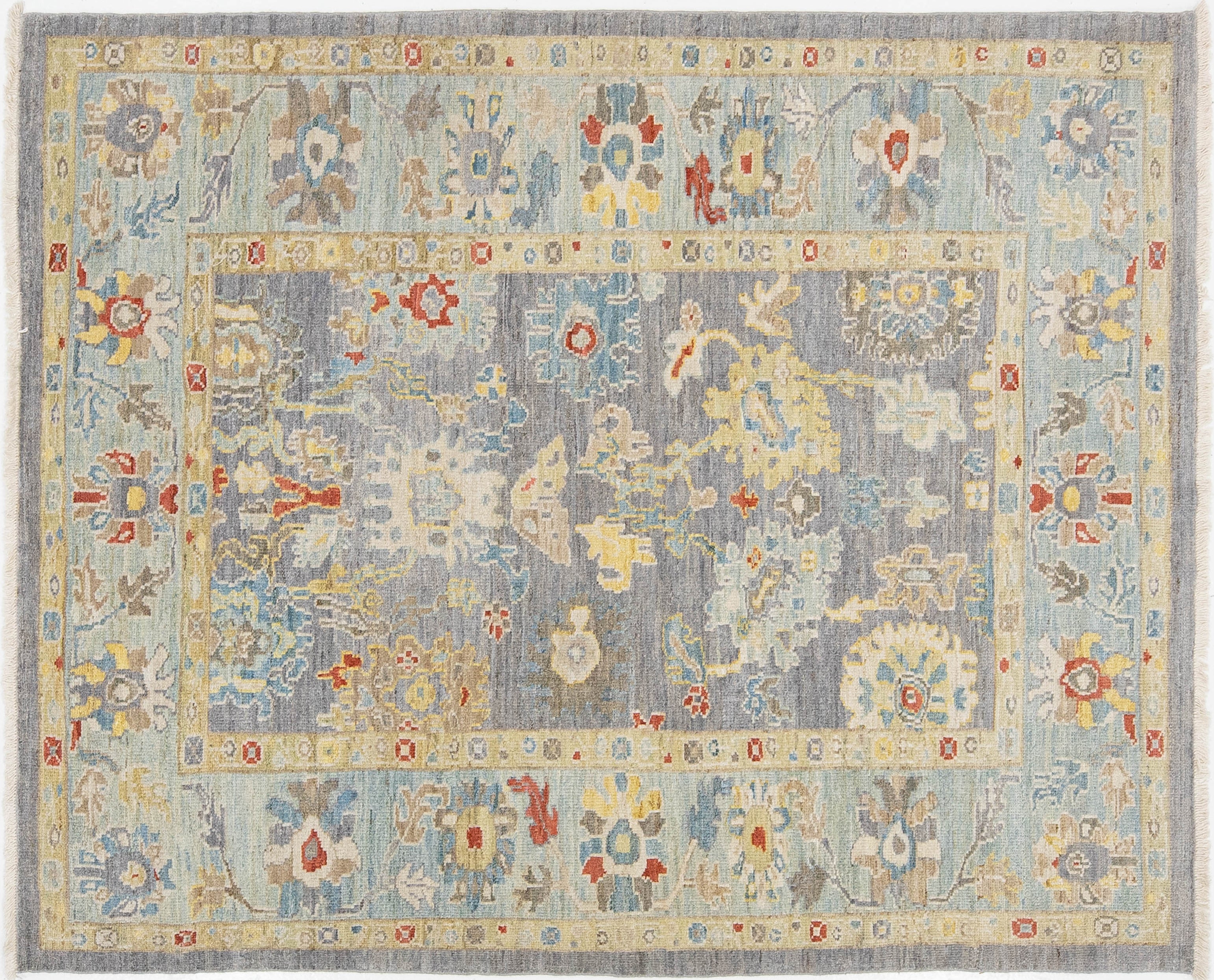 Modern Sultanabad Wool Rug 6 X 7