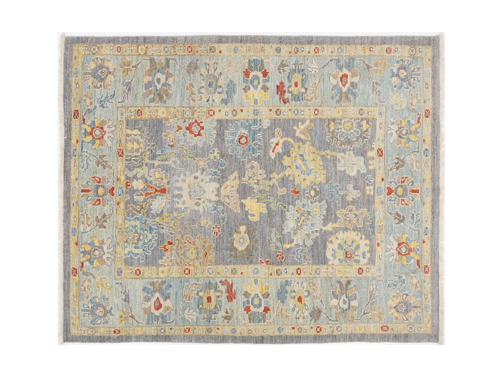 Modern Sultanabad Wool Rug 6 X 7