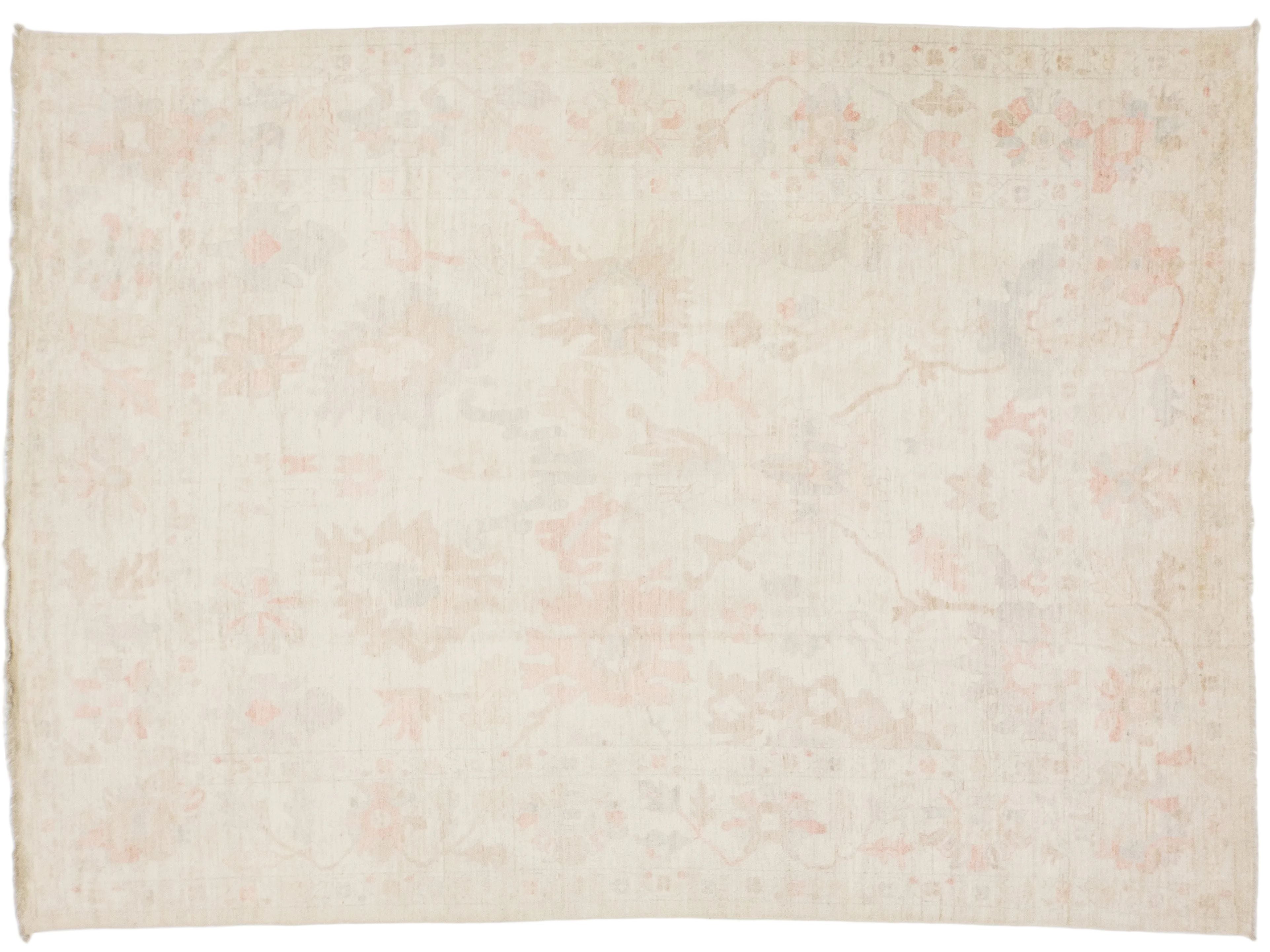 Modern Oushak Wool Rug 10 X 13