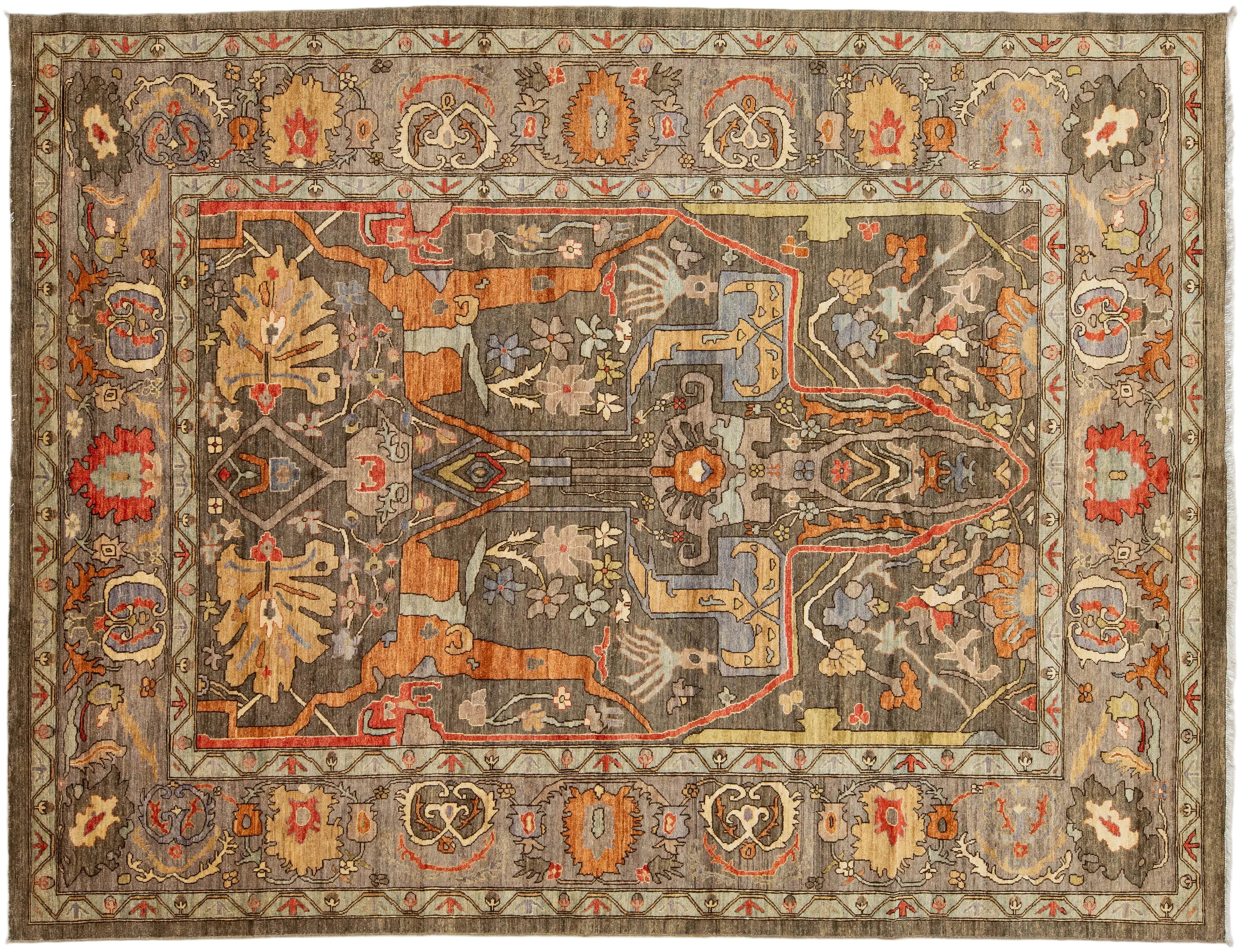 Modern Bidjar Wool Rug 9 X 12
