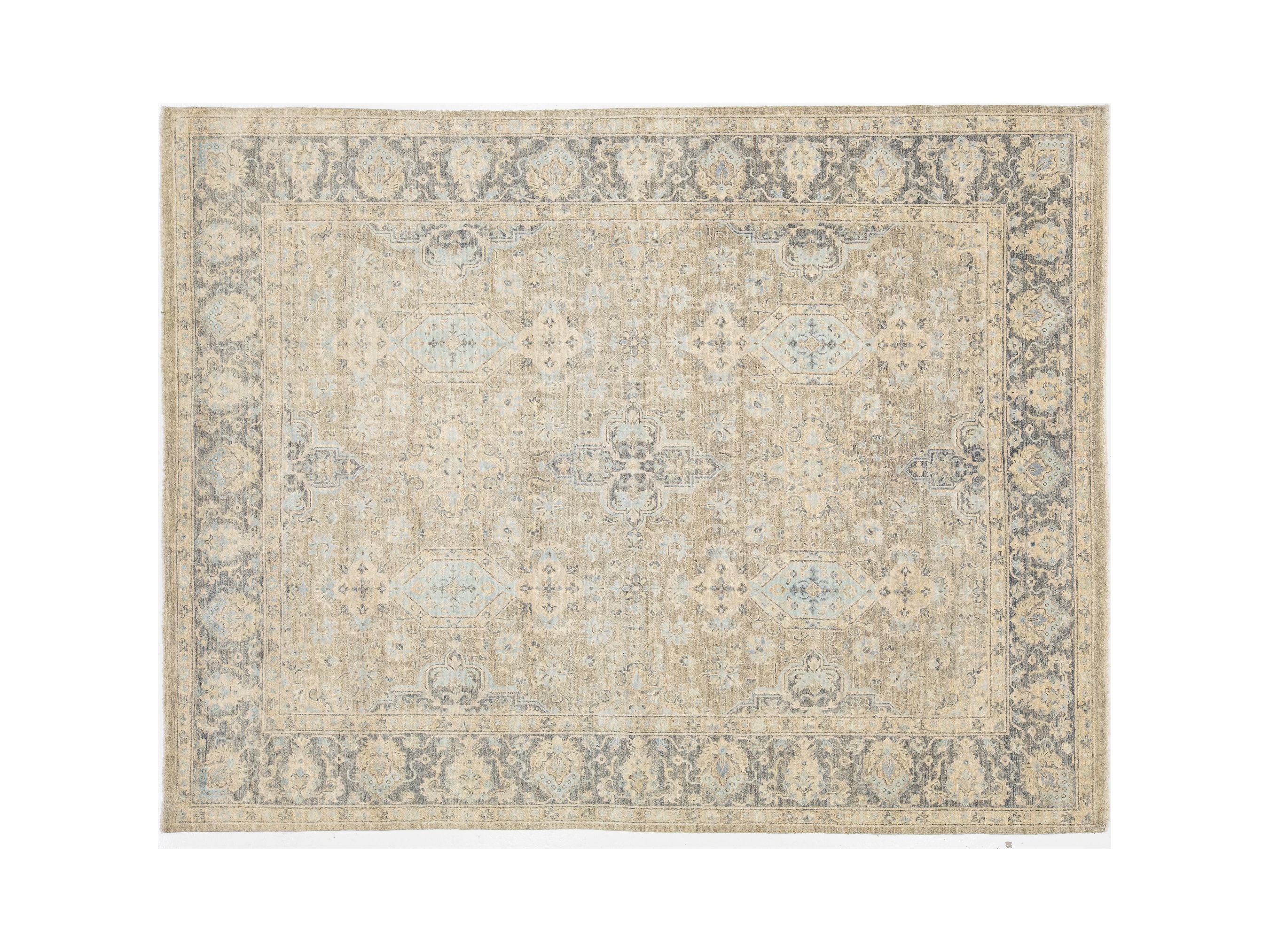 Modern Tabriz Wool and Silk Rug 8 X 10