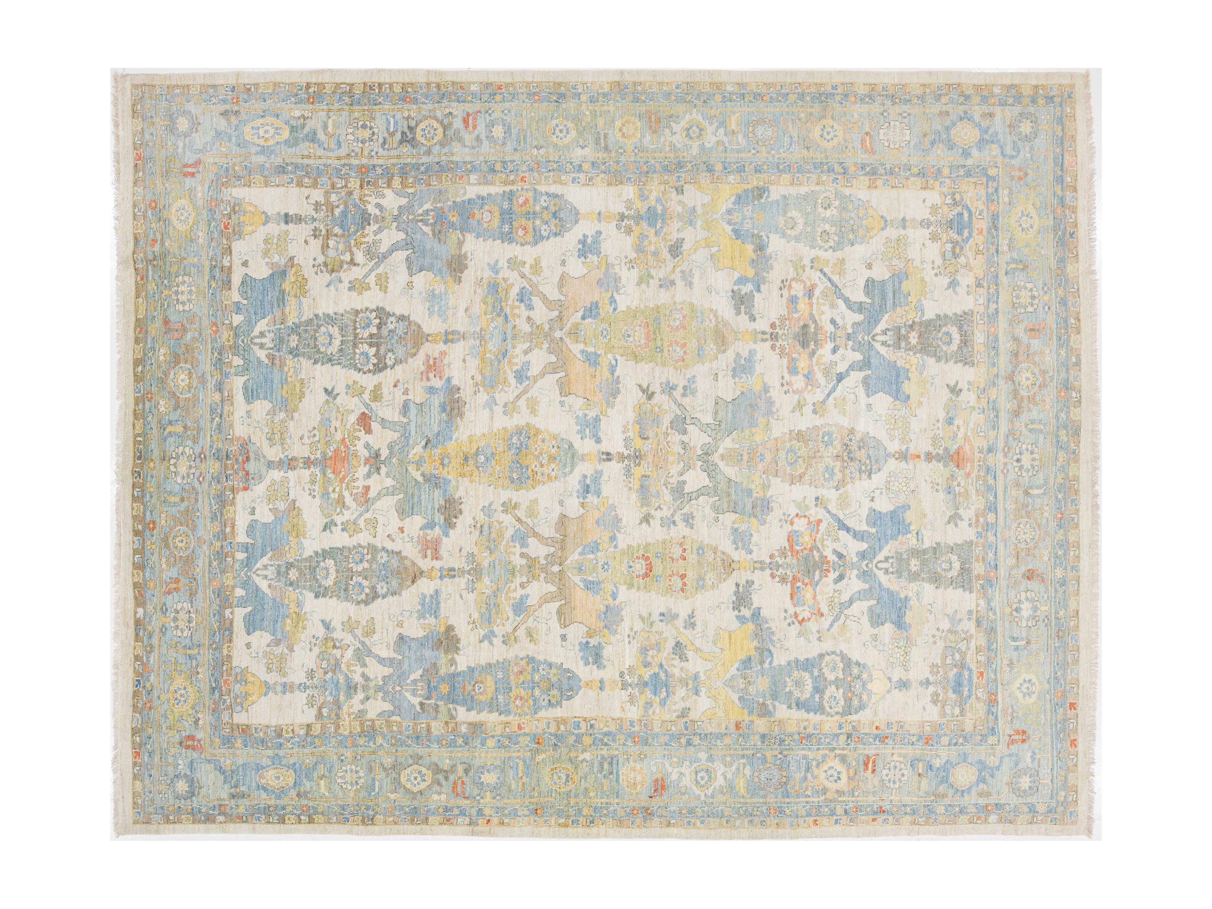 Modern Sultanabad Wool Rug 12 X 15