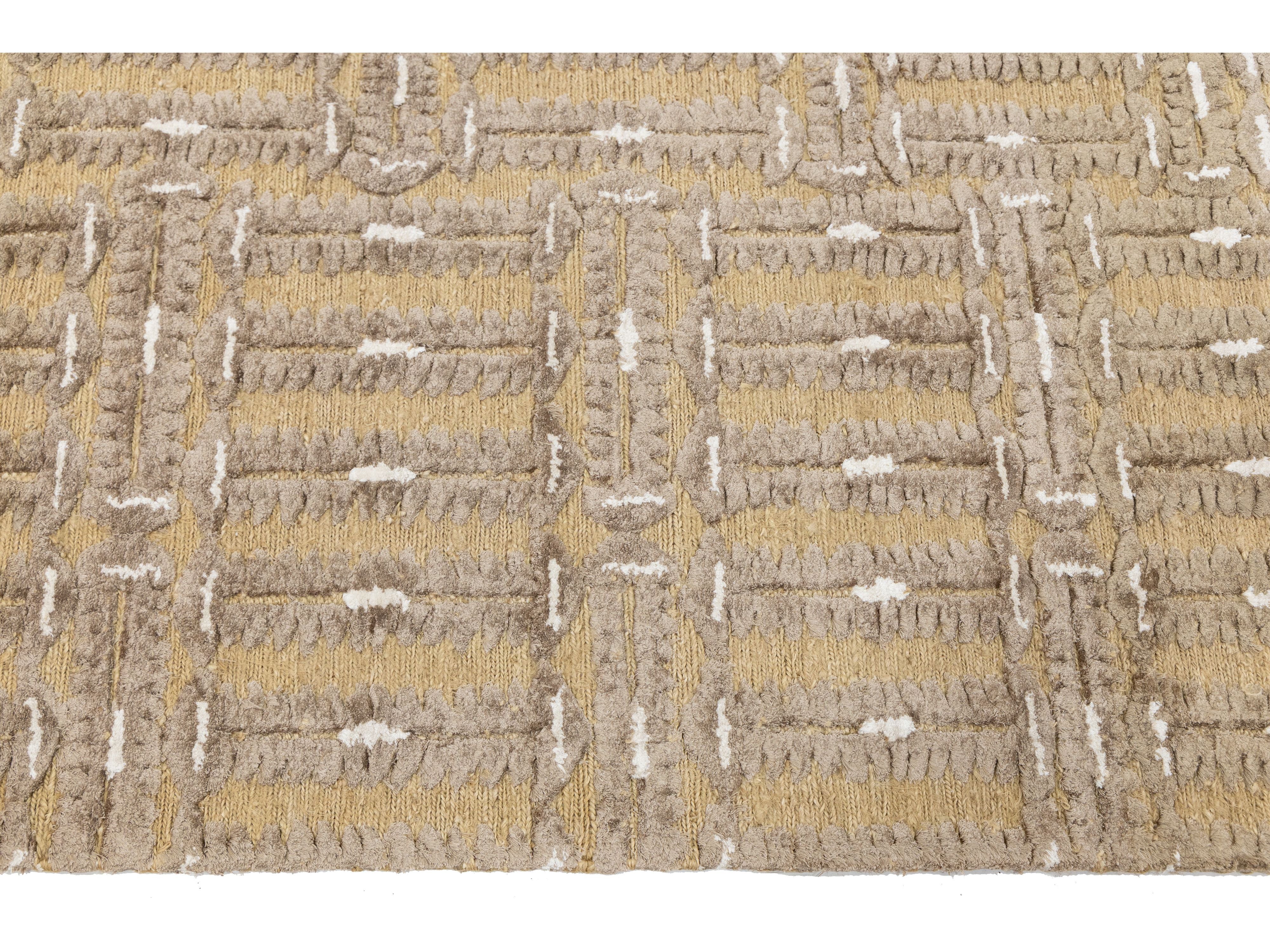 Contemporary Soumak Wool Rug 9 X 12