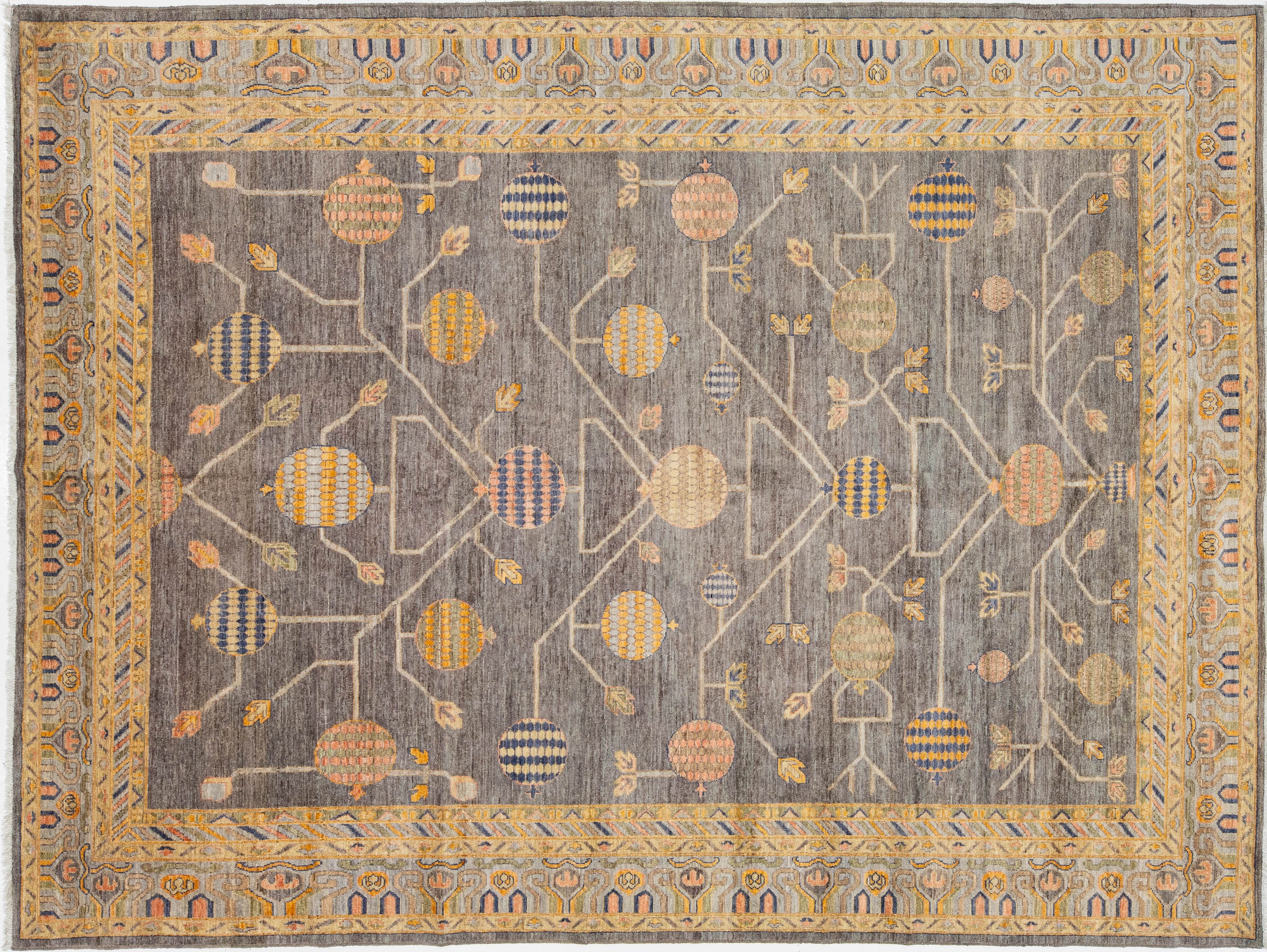 Modern Khotan Wool Rug 9 X 12