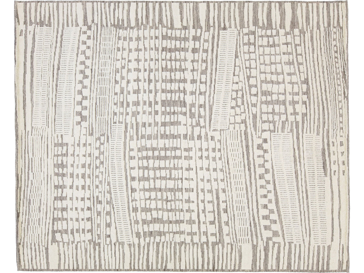Modern Moroccan Wool Rug 8 X 10