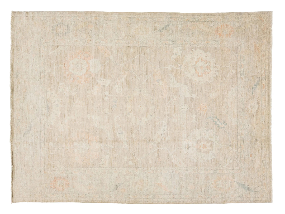 Modern Oushak Wool Rug 10 X 13