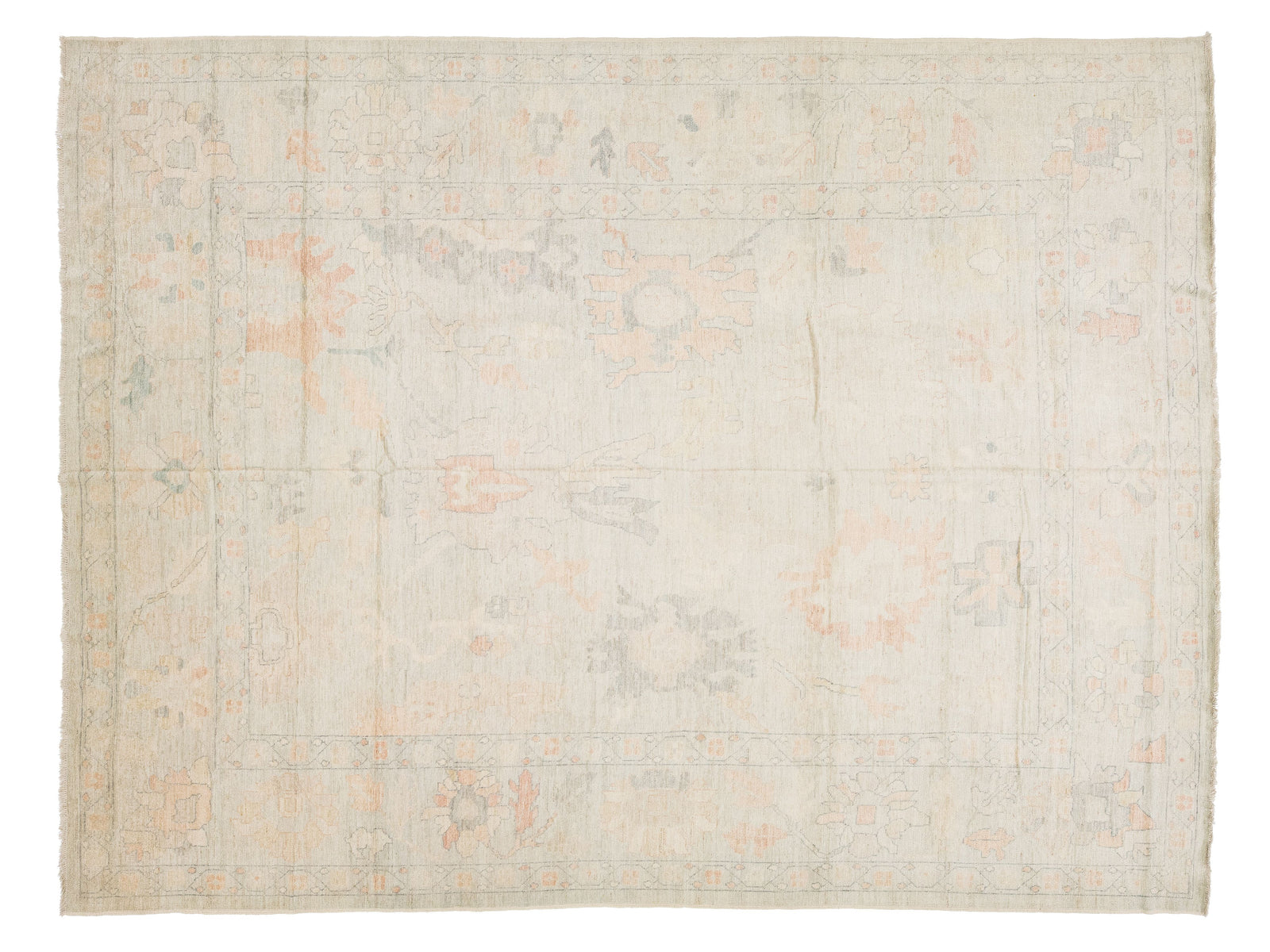 Modern Oushak Wool Rug 12 X 15