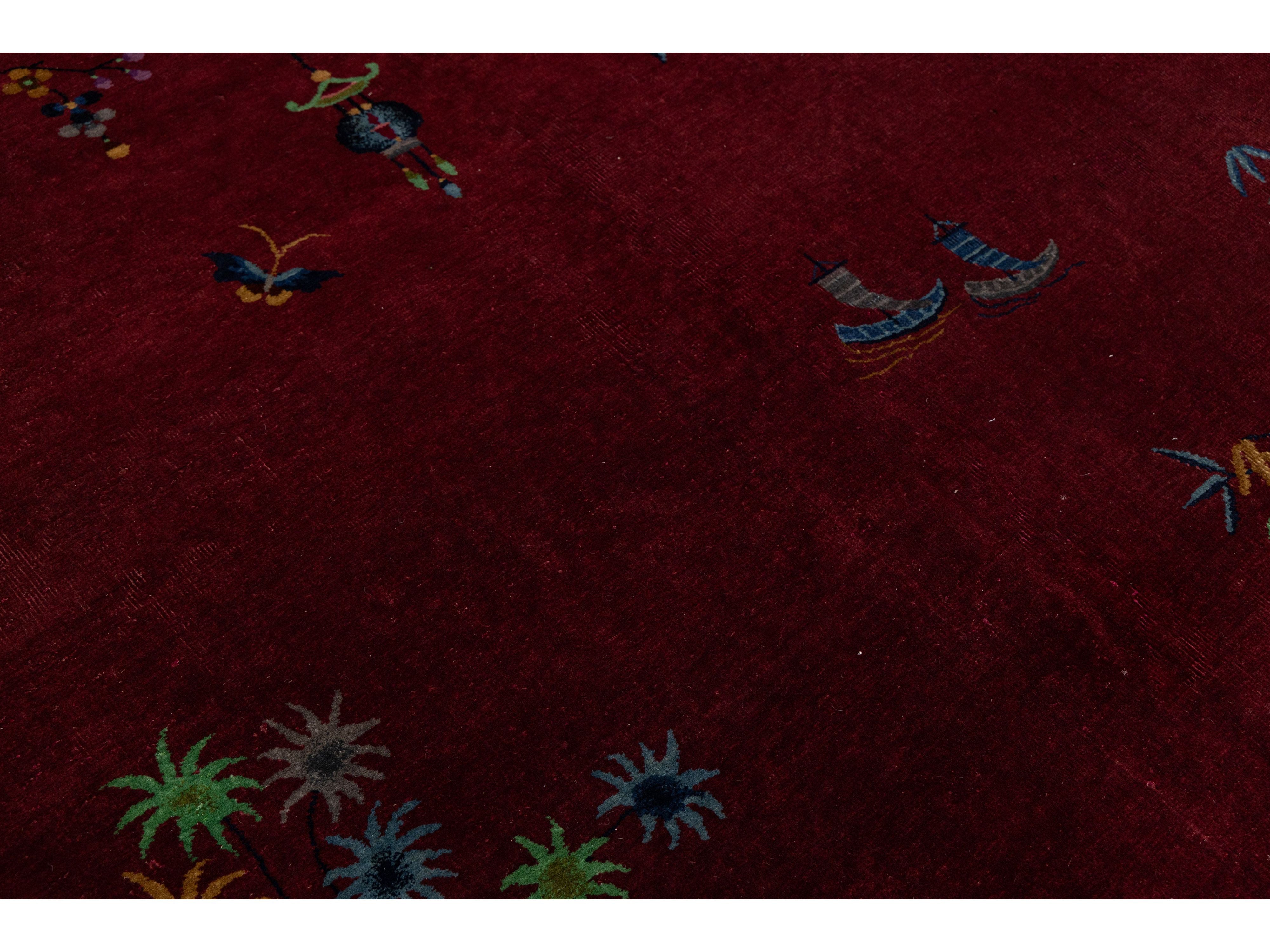 Antique Art Deco Chinese Rug 8 X 10