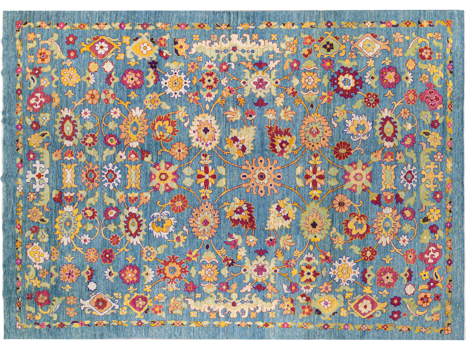 Modern Oushak Wool Rug 12 X 16