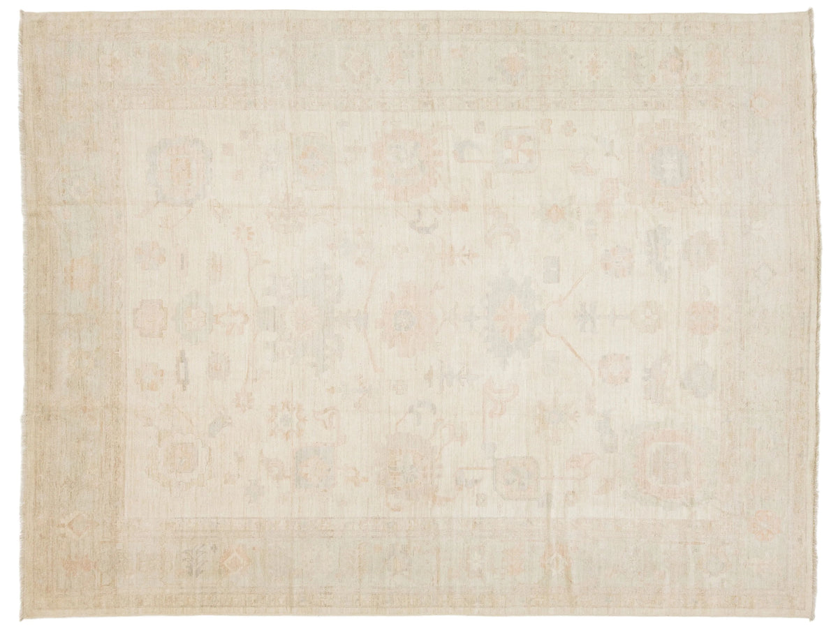 Modern Oushak Wool Rug 12 X 15