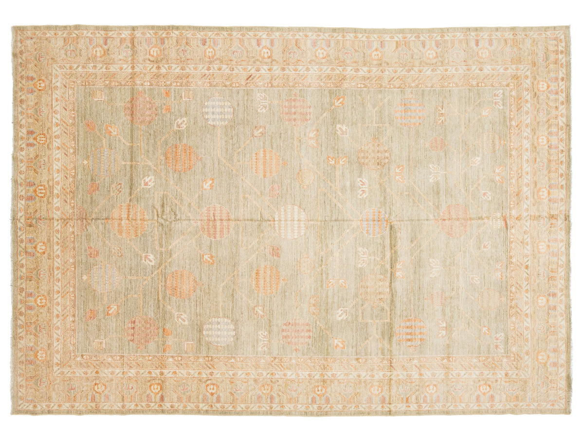 Modern Khotan Wool Rug 10 X 14