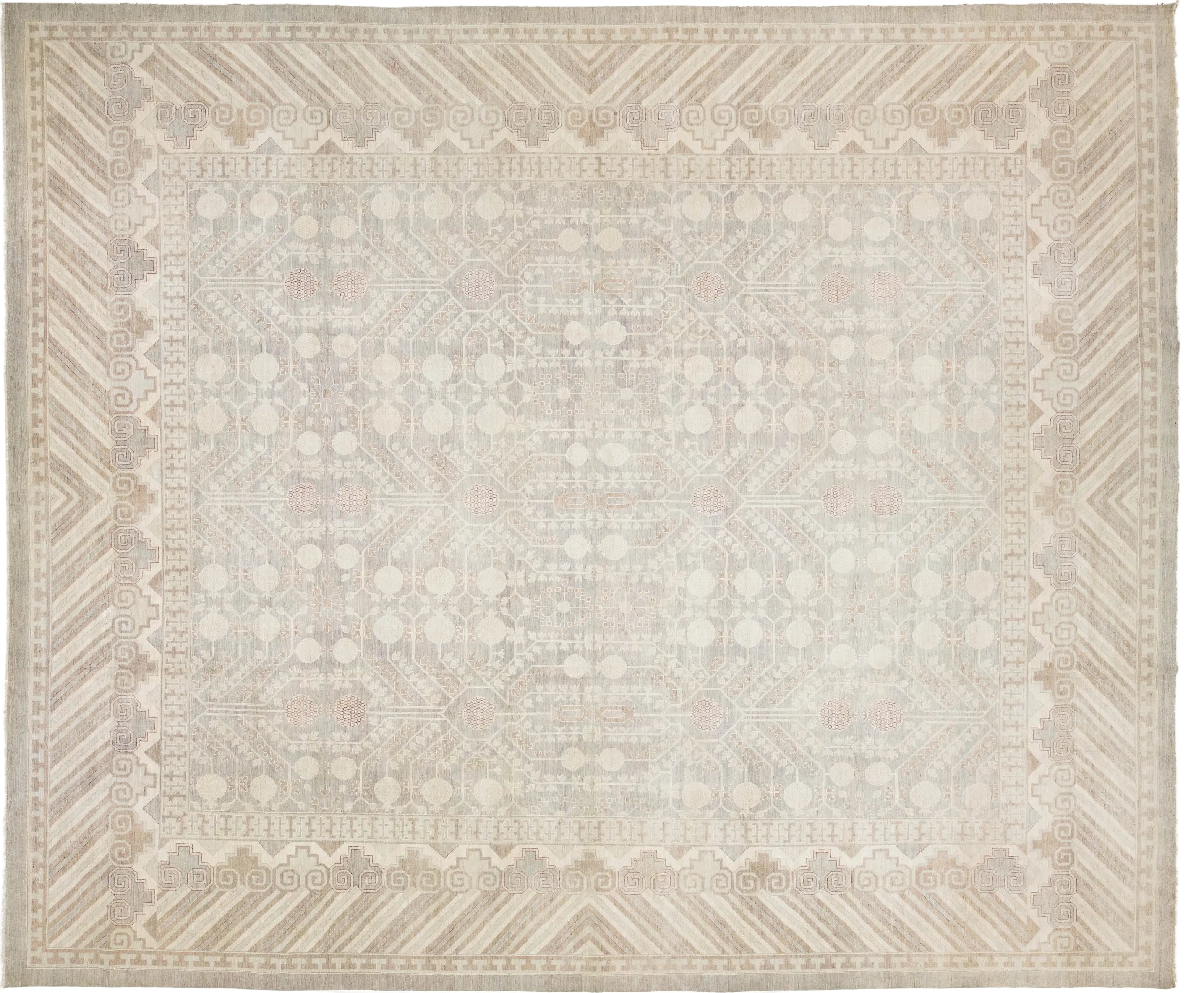Modern Khotan Wool Rug 17 X 20