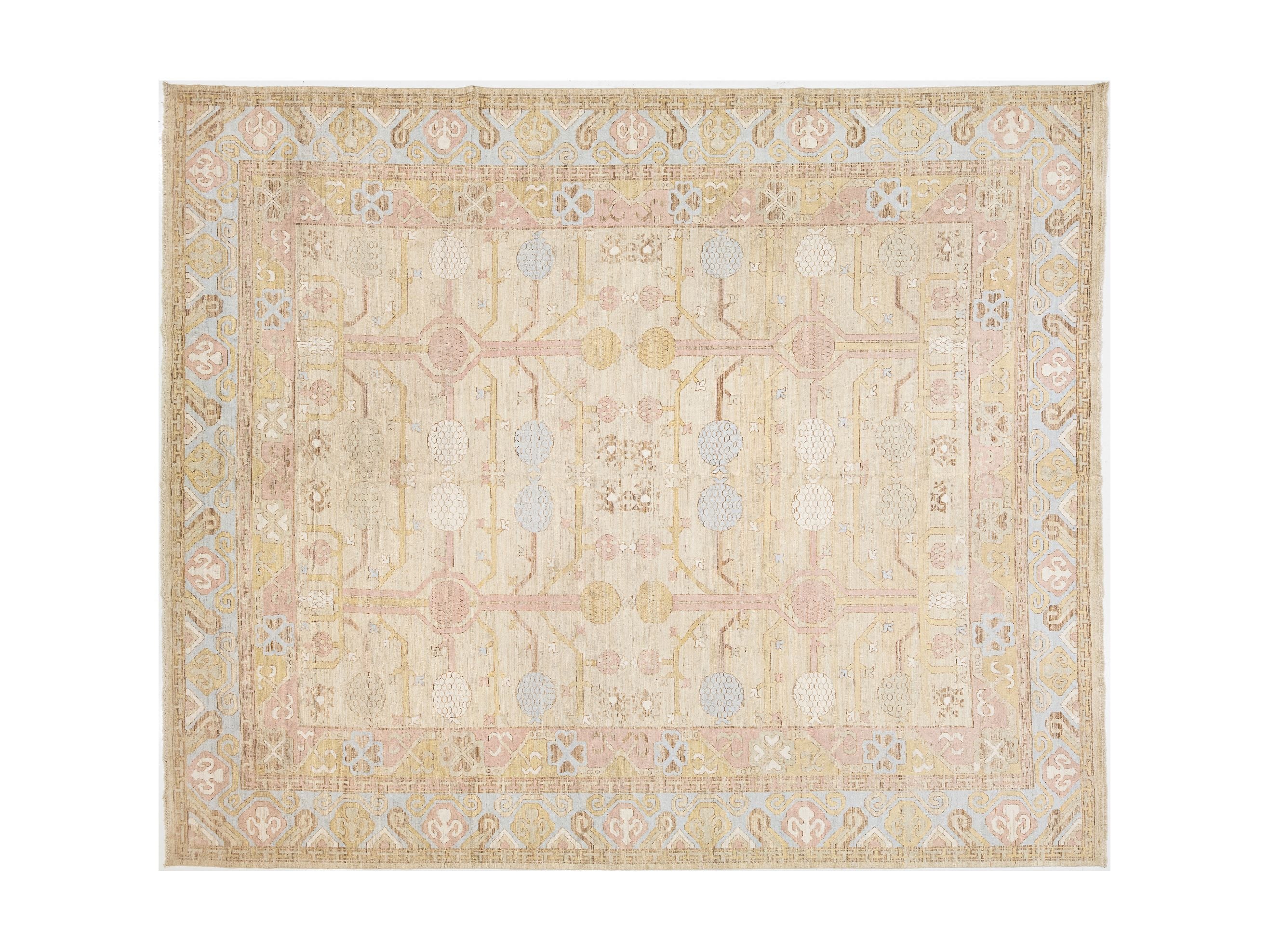 Modern Khotan Wool Rug 13 X 15