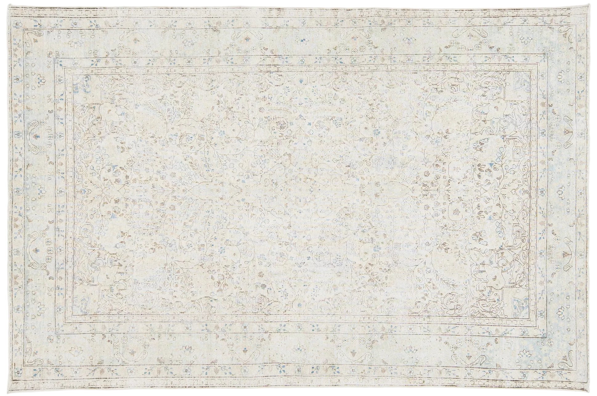 Antique Kerman Wool Rug 6 X 9