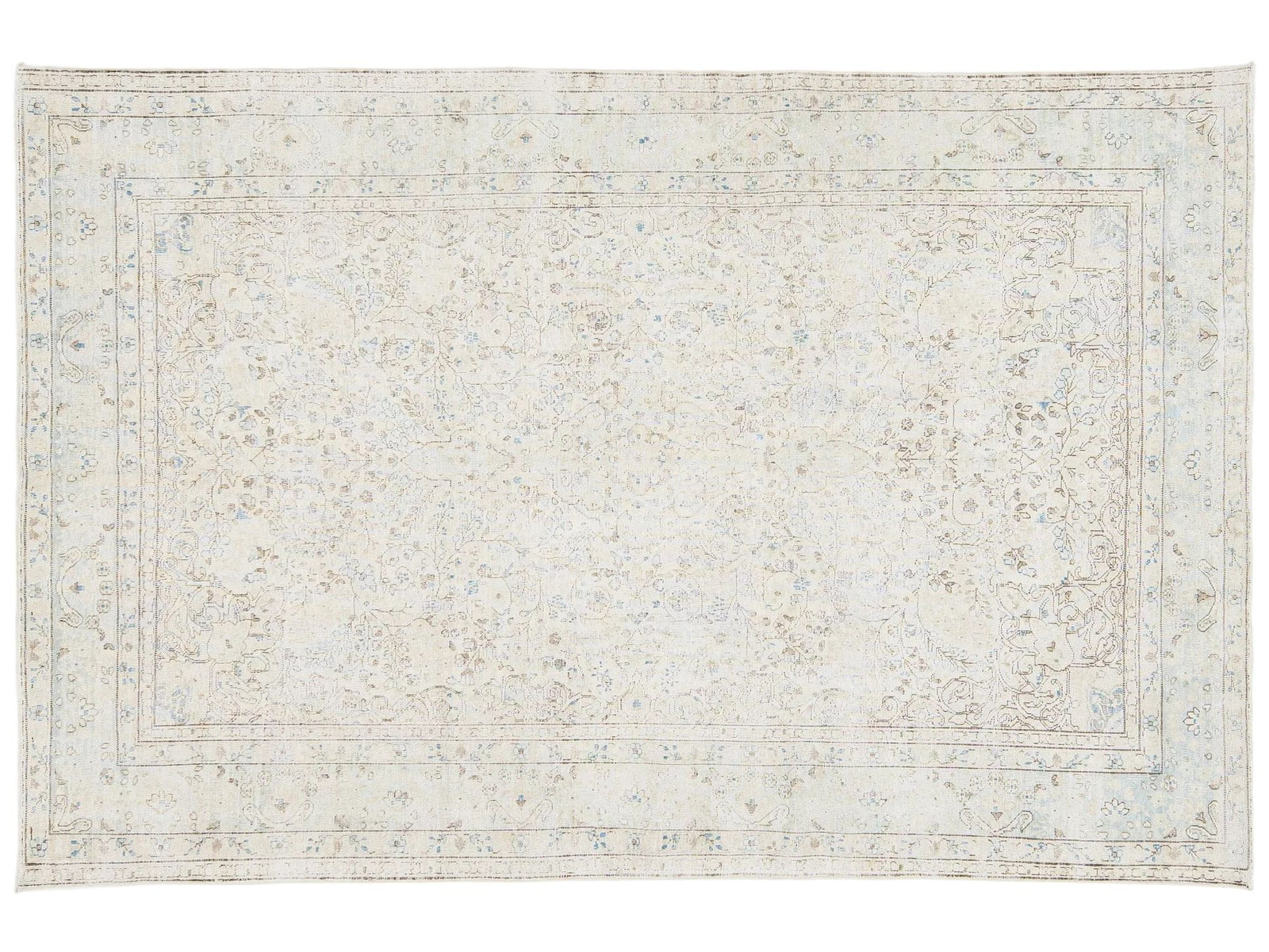 Antique Kerman Wool Rug 6 X 9