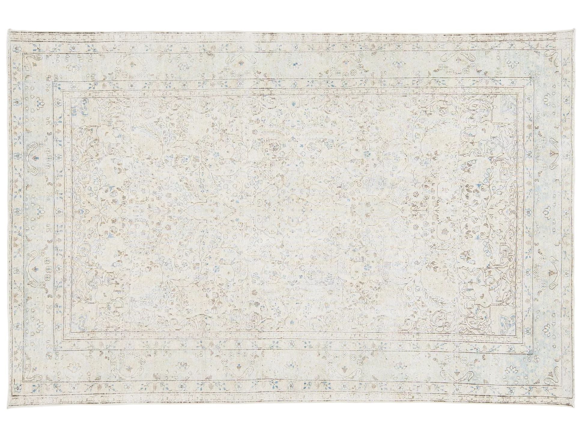 Antique Kerman Wool Rug 6 X 9