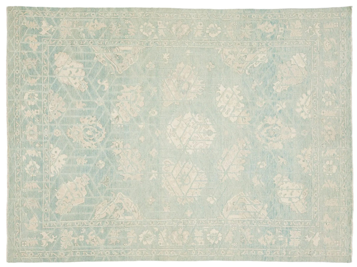 Modern Oushak Wool Rug 9 X 12