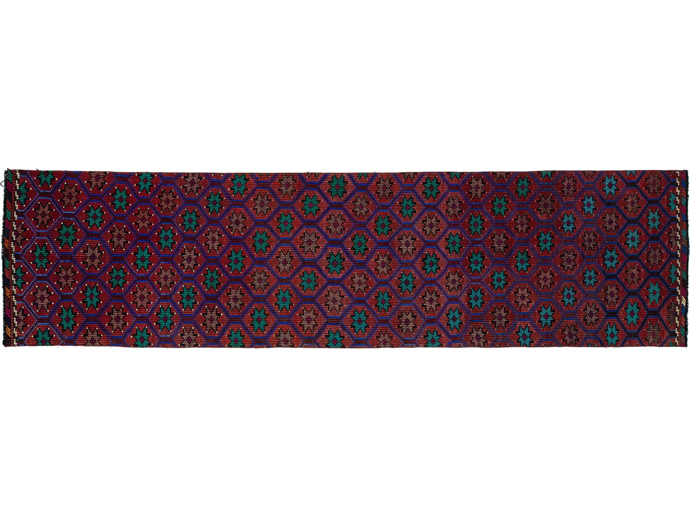 Vintage Kilim Flatweave Wool Runner 3 X 12