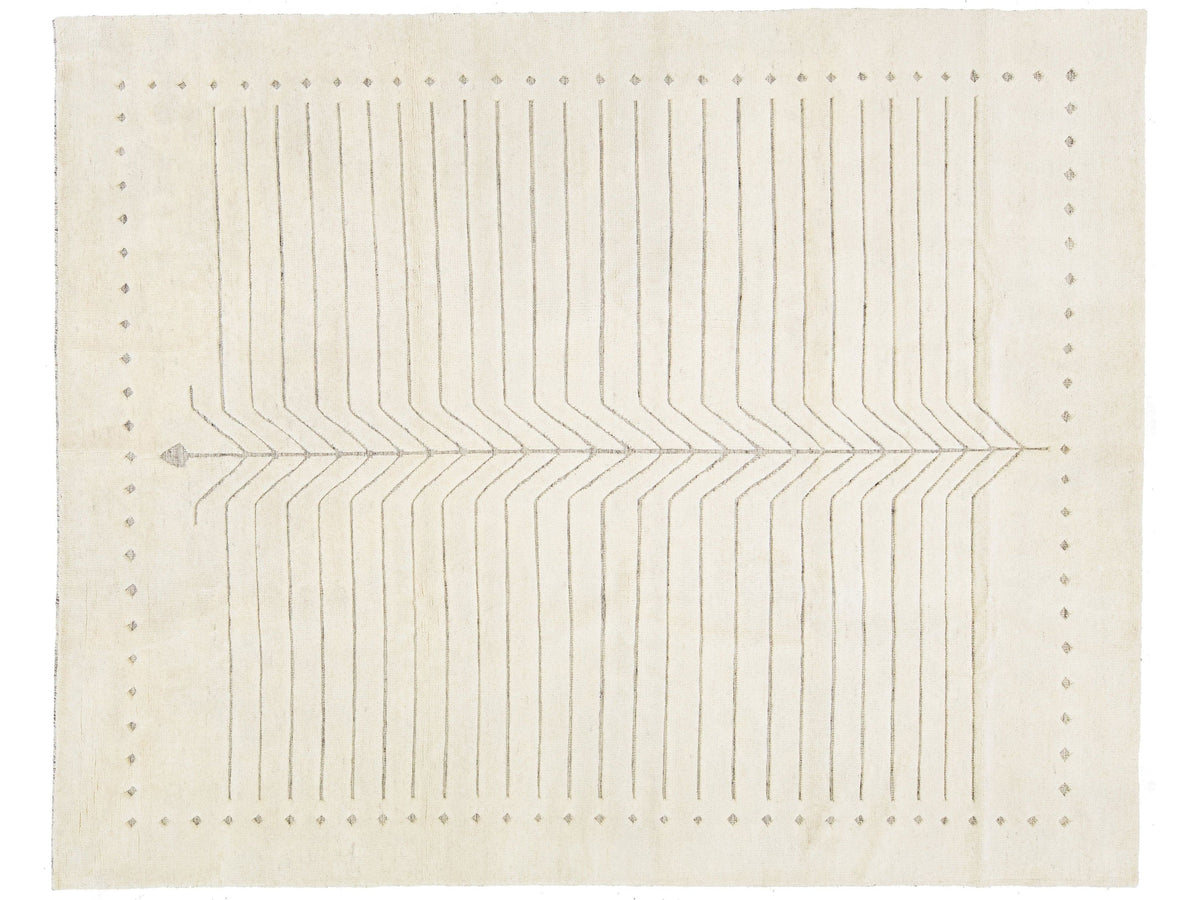 Modern Moroccan Wool Rug 8 X 10
