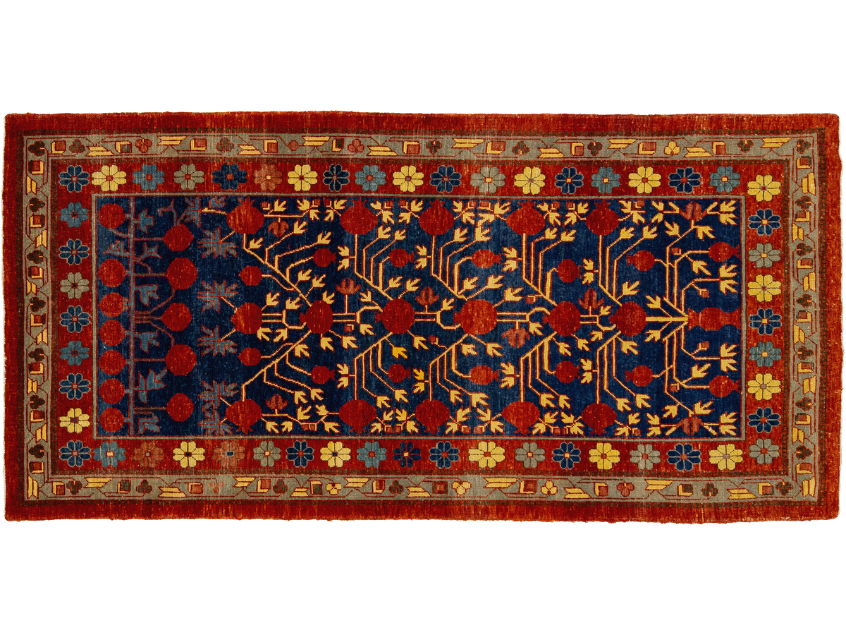 Modern Khotan Wool Rug 4 X 8