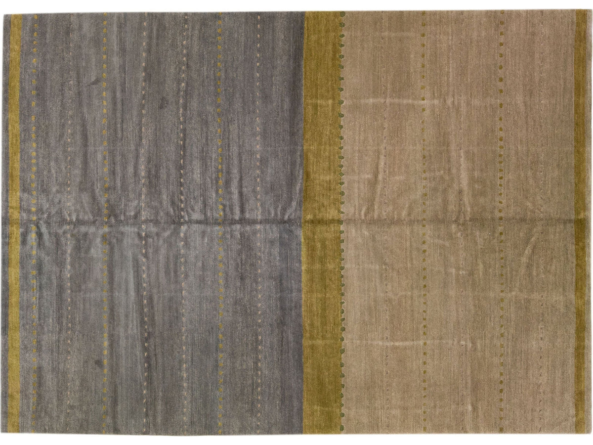 Modern Tibetan Wool Rug 10 X 14