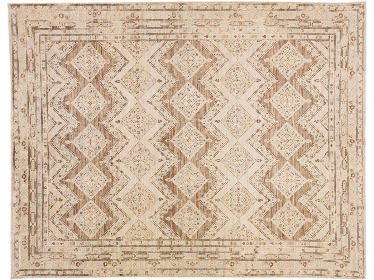 Modern Peshawar Wool Rug 10 X 13