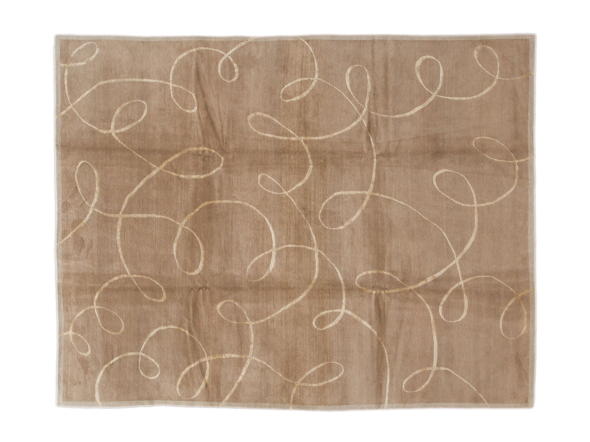 Modern Tibetan Wool Rug 9 X 12