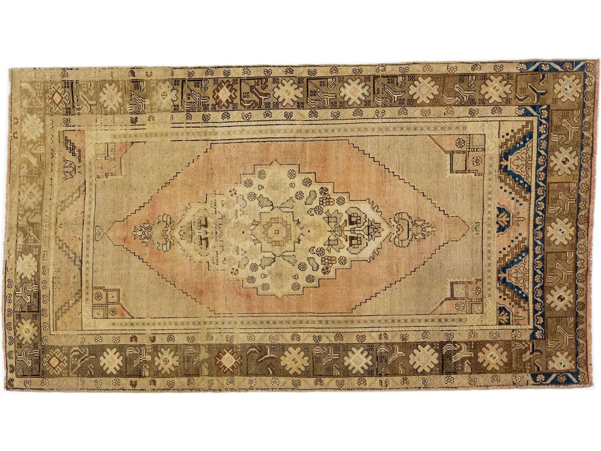 Vintage Khotan Wool Rug 5 X 9