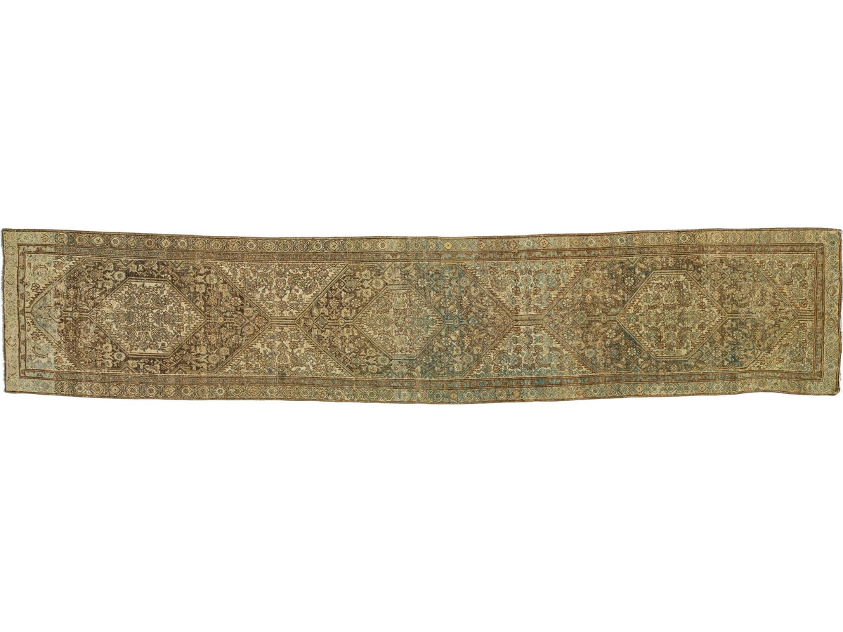 Antique Malayer Wool Runner 3 X 16