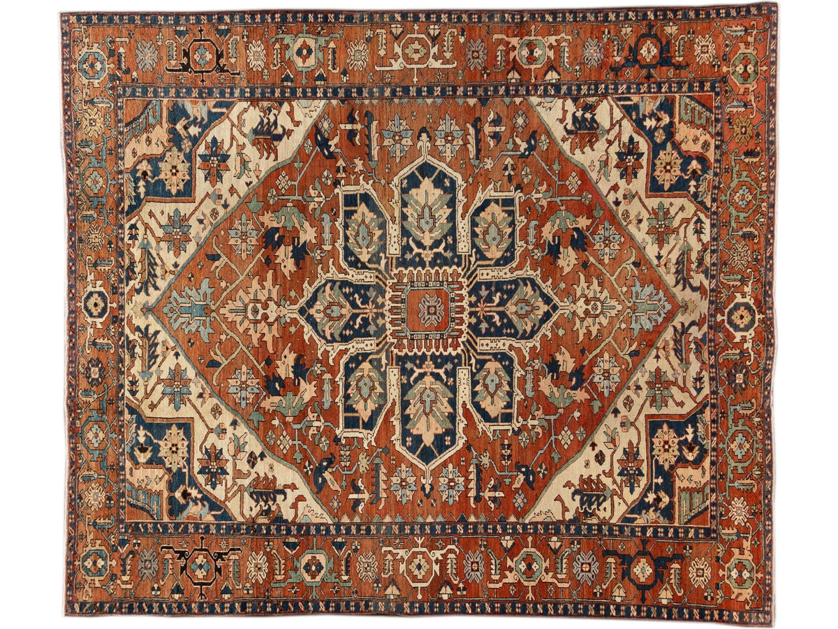 Antique Serapi Wool Rug 10 X 12
