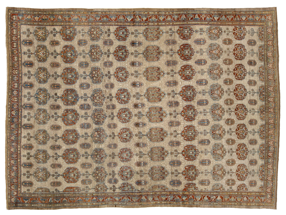 Antique Serab Wool Rug 11 X 14